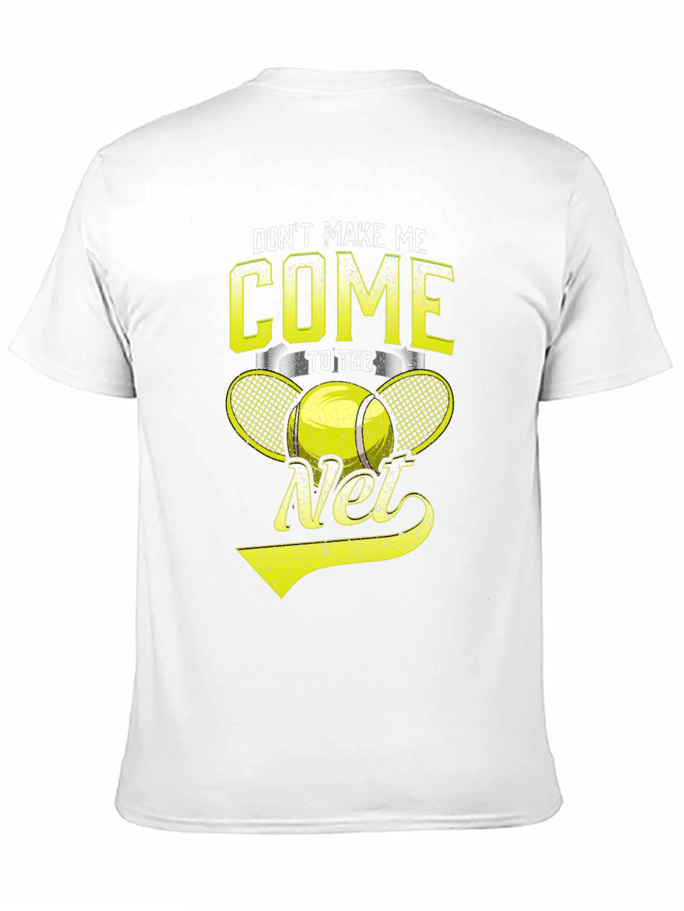 Black Tennis T-Shirt - Don't Make Me Come To The Net view 11