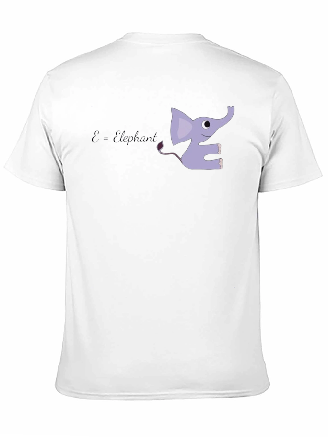 Black Cute 'E is for Elephant' Black T-Shirt view 11