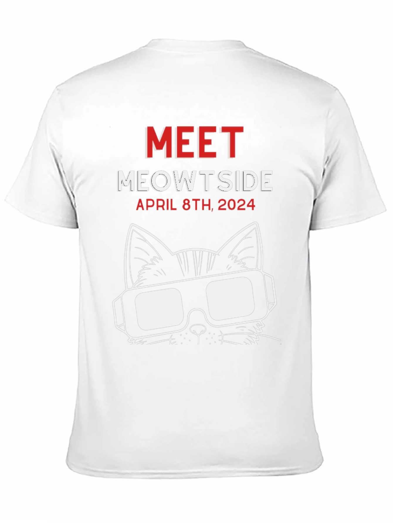 Black Meowtside Cat T-Shirt - April 8th, 2024 view 11
