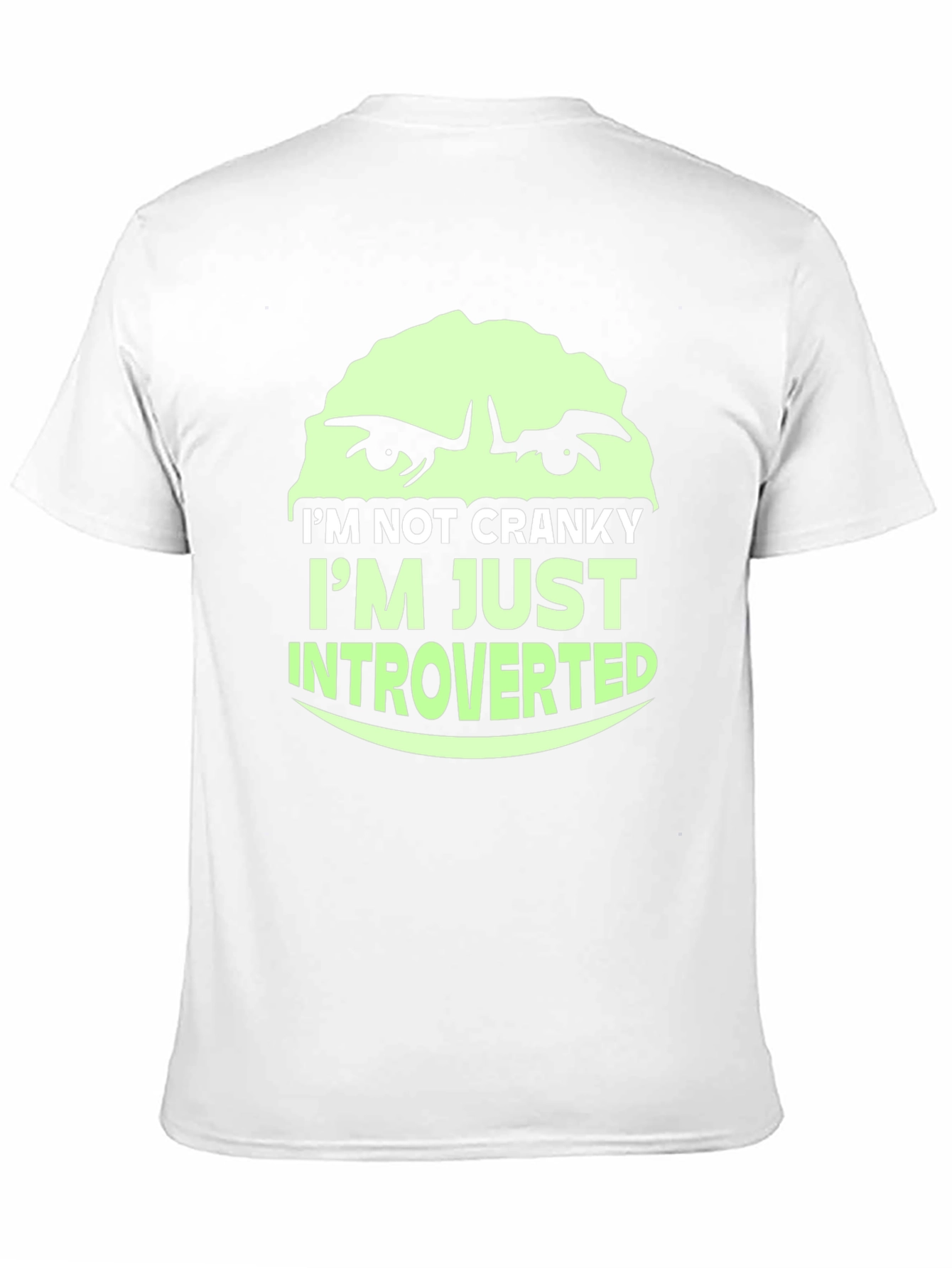 Black Introverted Graphic Tee -  Funny Slogan T-Shirt view 11