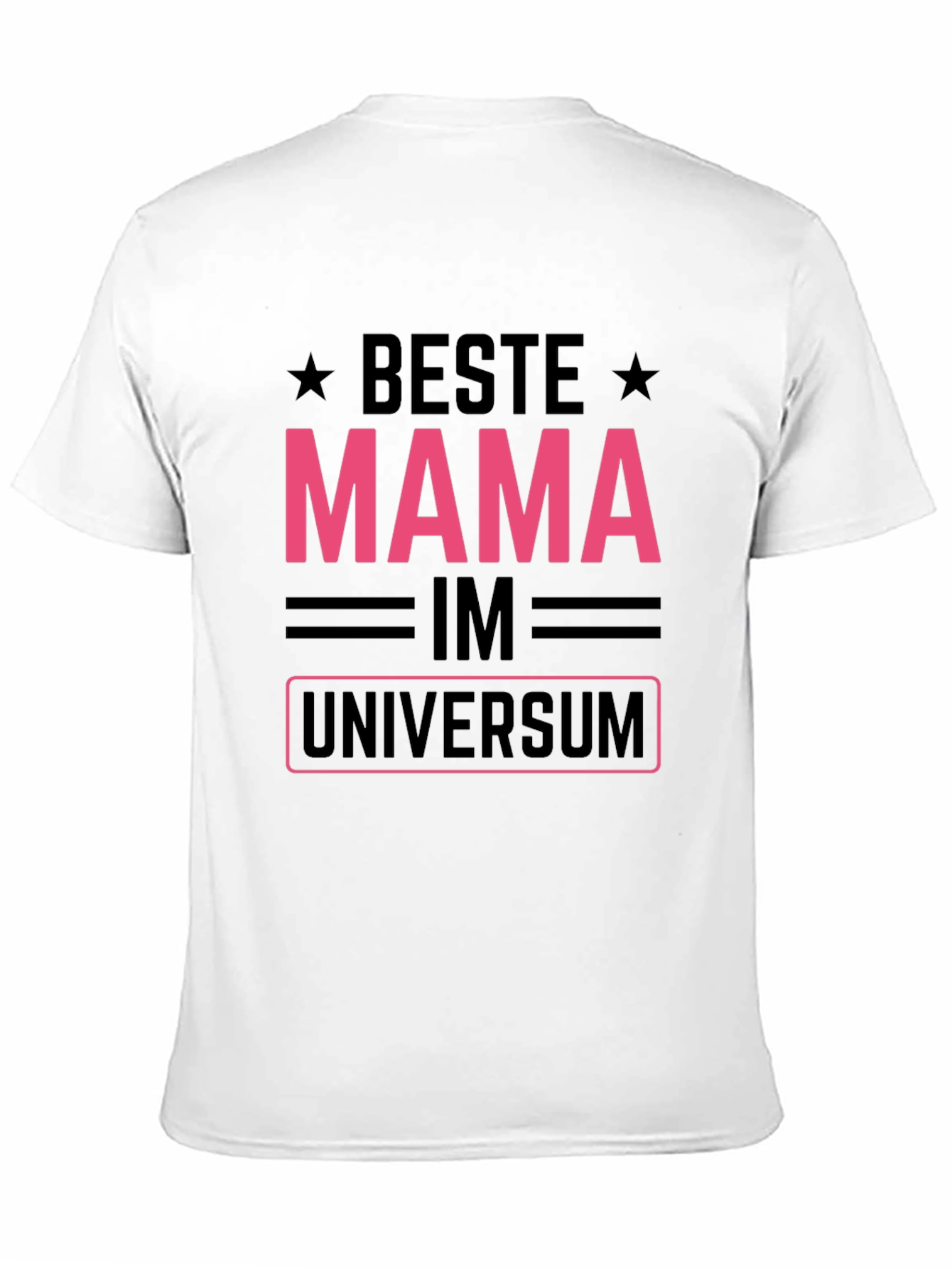 Black Beste Mama im Universum Graphic T-Shirt view 11