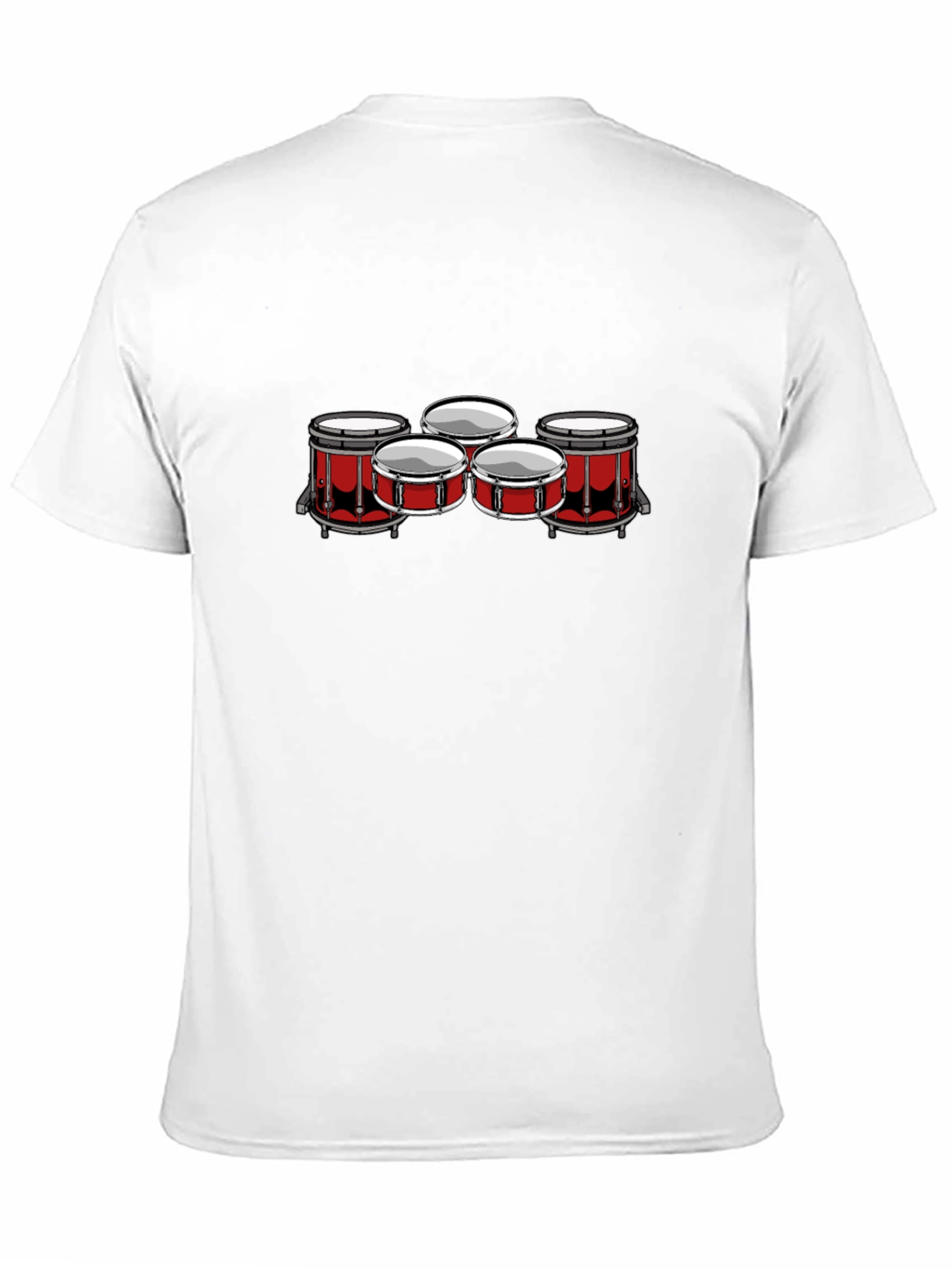 Black Drum Set Graphic Tee - Black Cotton Blend view 11