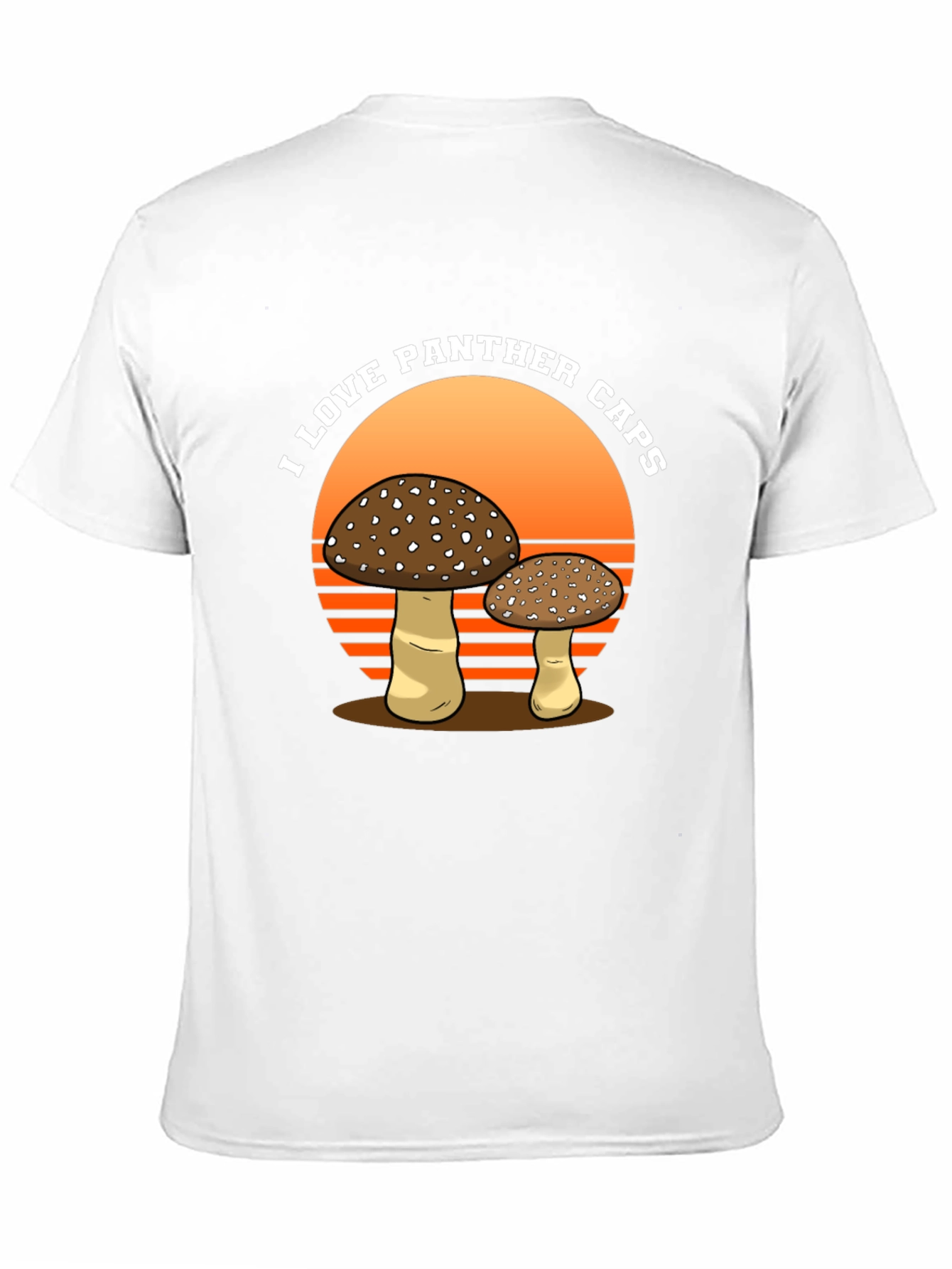 I Love Panther Caps T-Shirt Mushroom Graphic Tee - 11