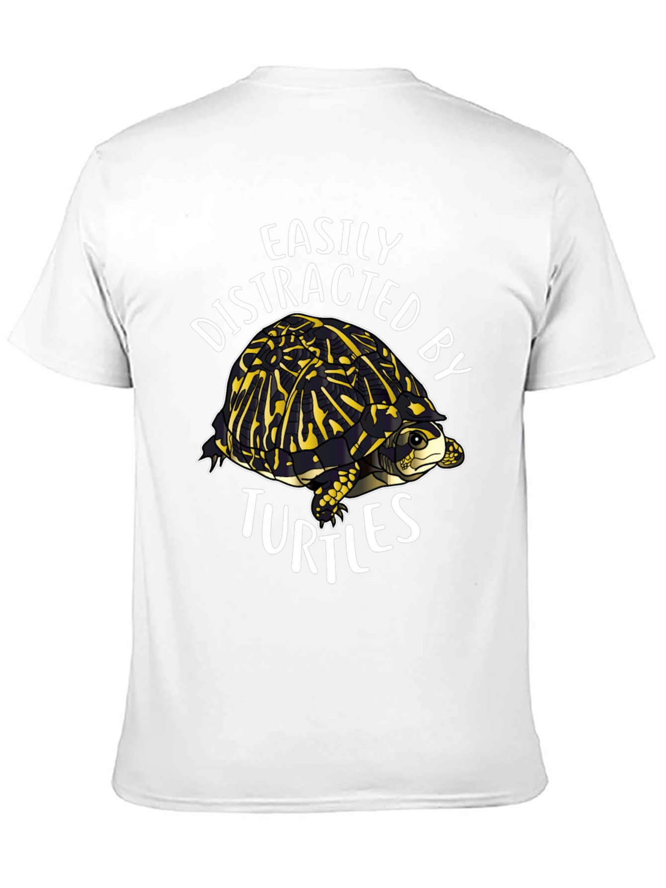 Black Easily Distracted By Turtles Black Graphic T-Shirt view 11