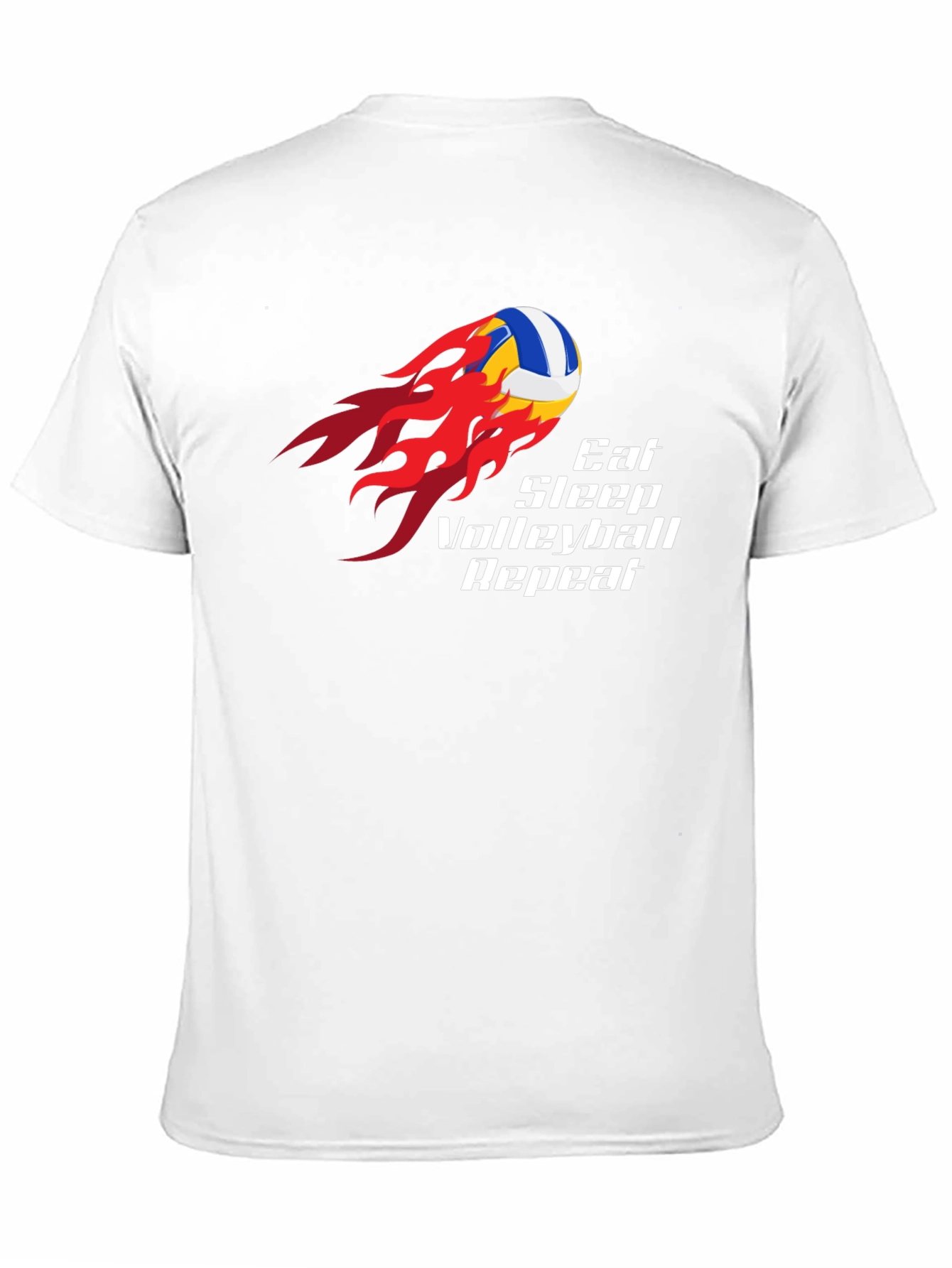 Black Eat Sleep Volleyball Repeat Black T-Shirt view 11