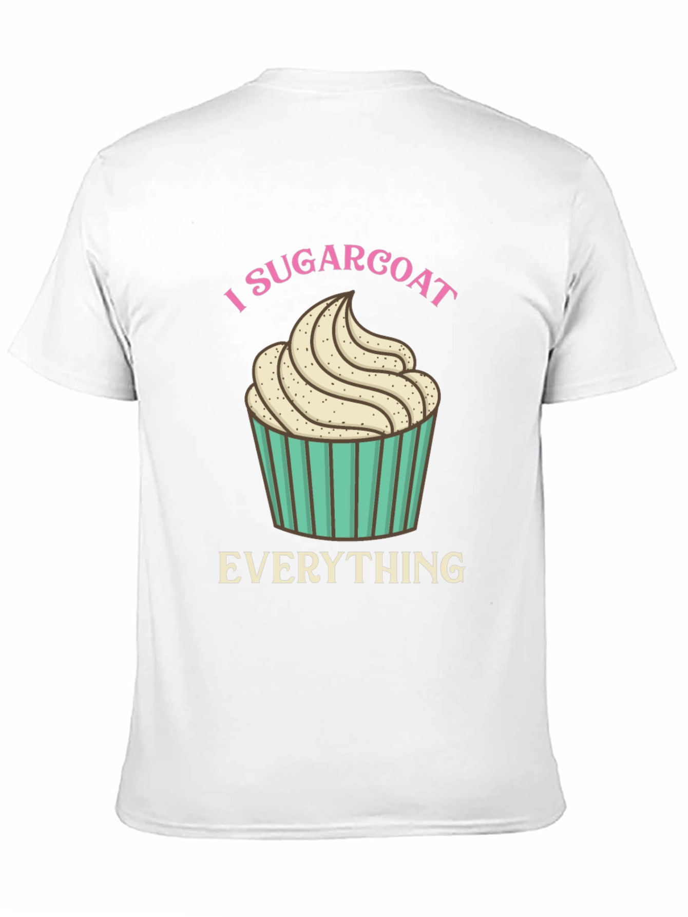 Black I Sugarcoat Everything Graphic Tee - Novelty Cupcake T-Shirt view 11