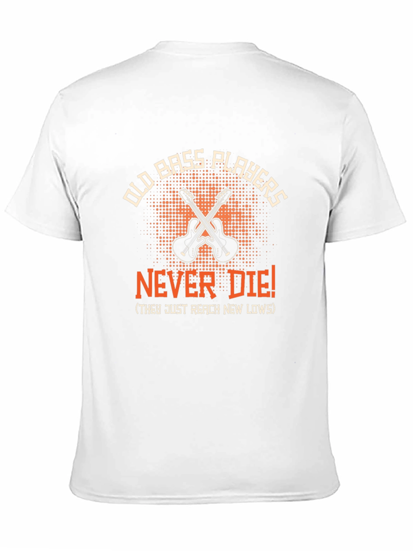 Black Old Bass Players Never Die Funny Music T-Shirt view 11