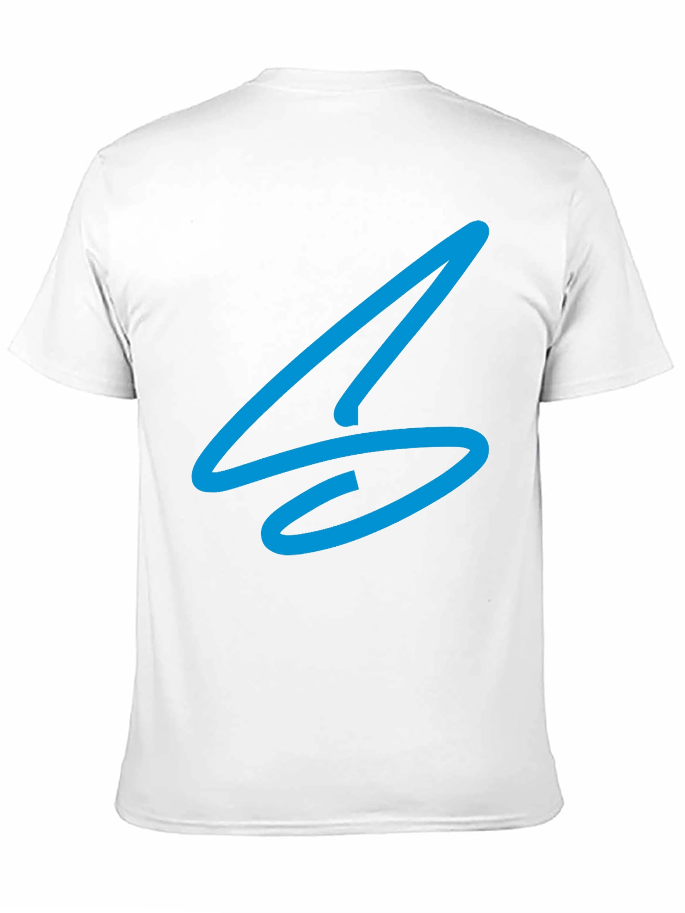 Black Modern Blue Graphic Tee - Men's Black T-Shirt view 11