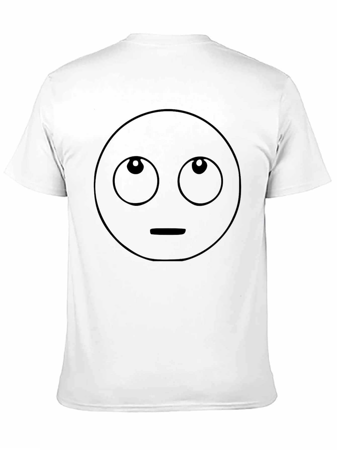 Black Looking Up Emoji T-Shirt - Black view 11