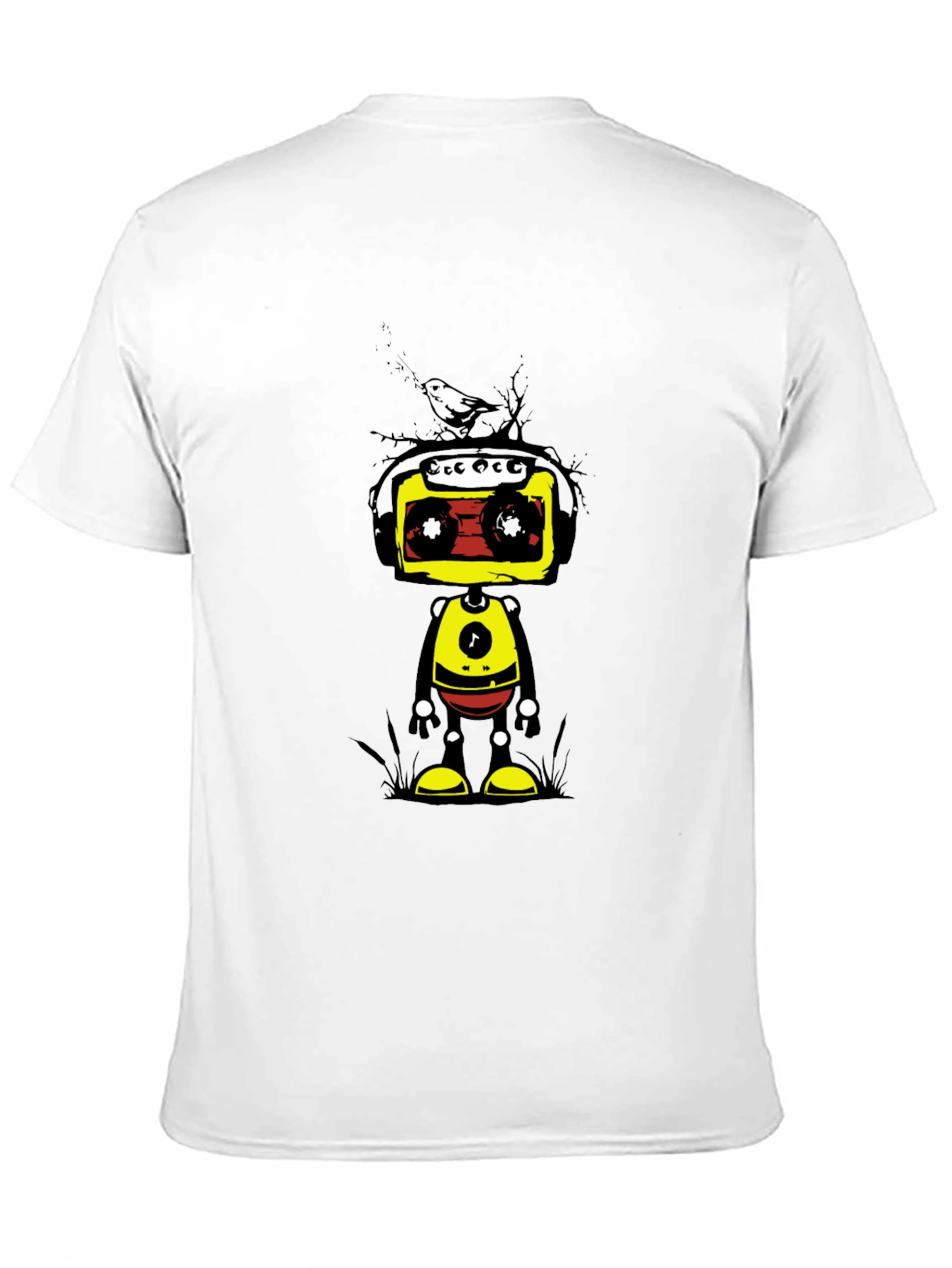 Black Retro Robot Graphic Tee - Unique Design view 11