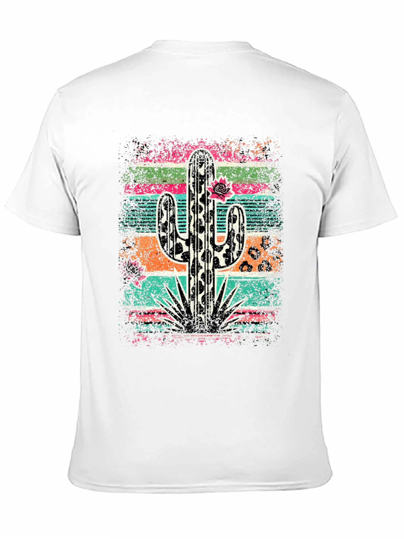 Black Desert Vibes Tee: Leopard Cactus Graphic T-Shirt view 11