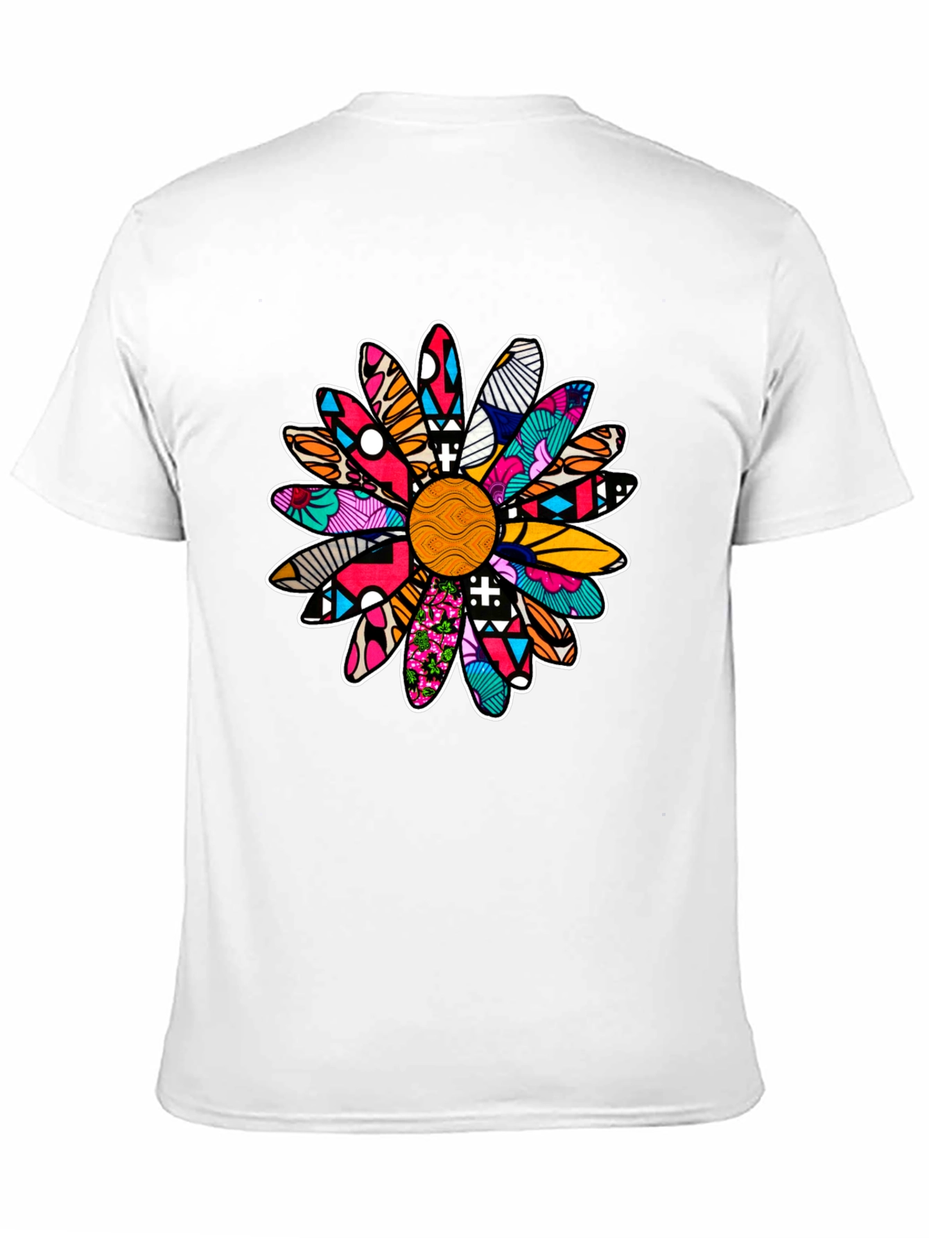 Black Vibrant Daisy Graphic T-Shirt - Bold Floral Design view 11