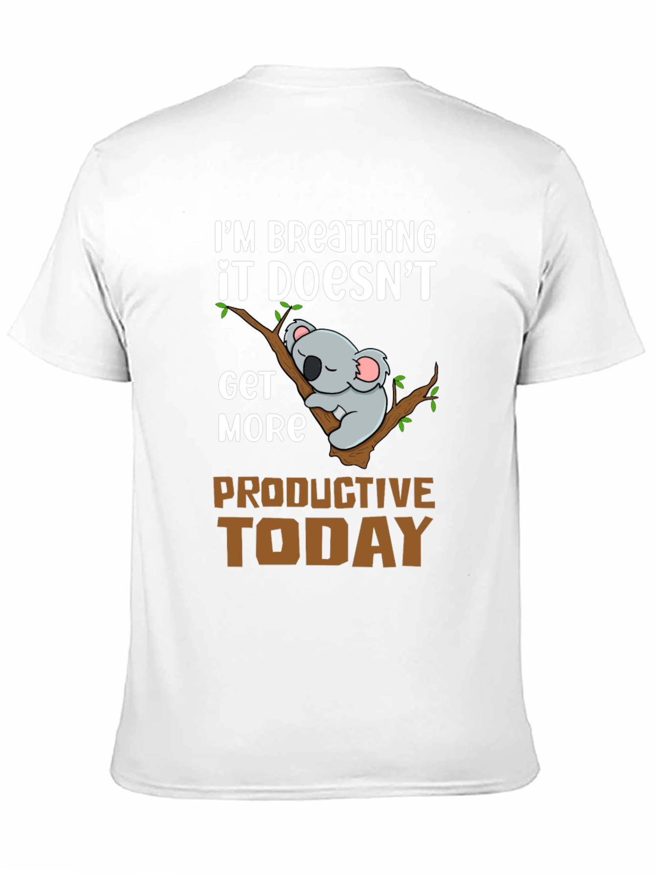 Black Funny Koala Lazy Day T-Shirt view 11