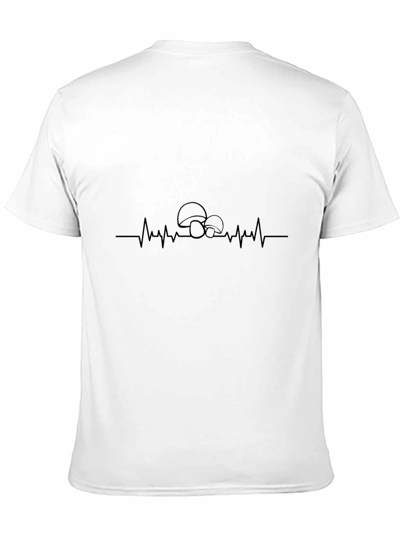 Black Mushroom Heartbeat T-Shirt - Black view 11