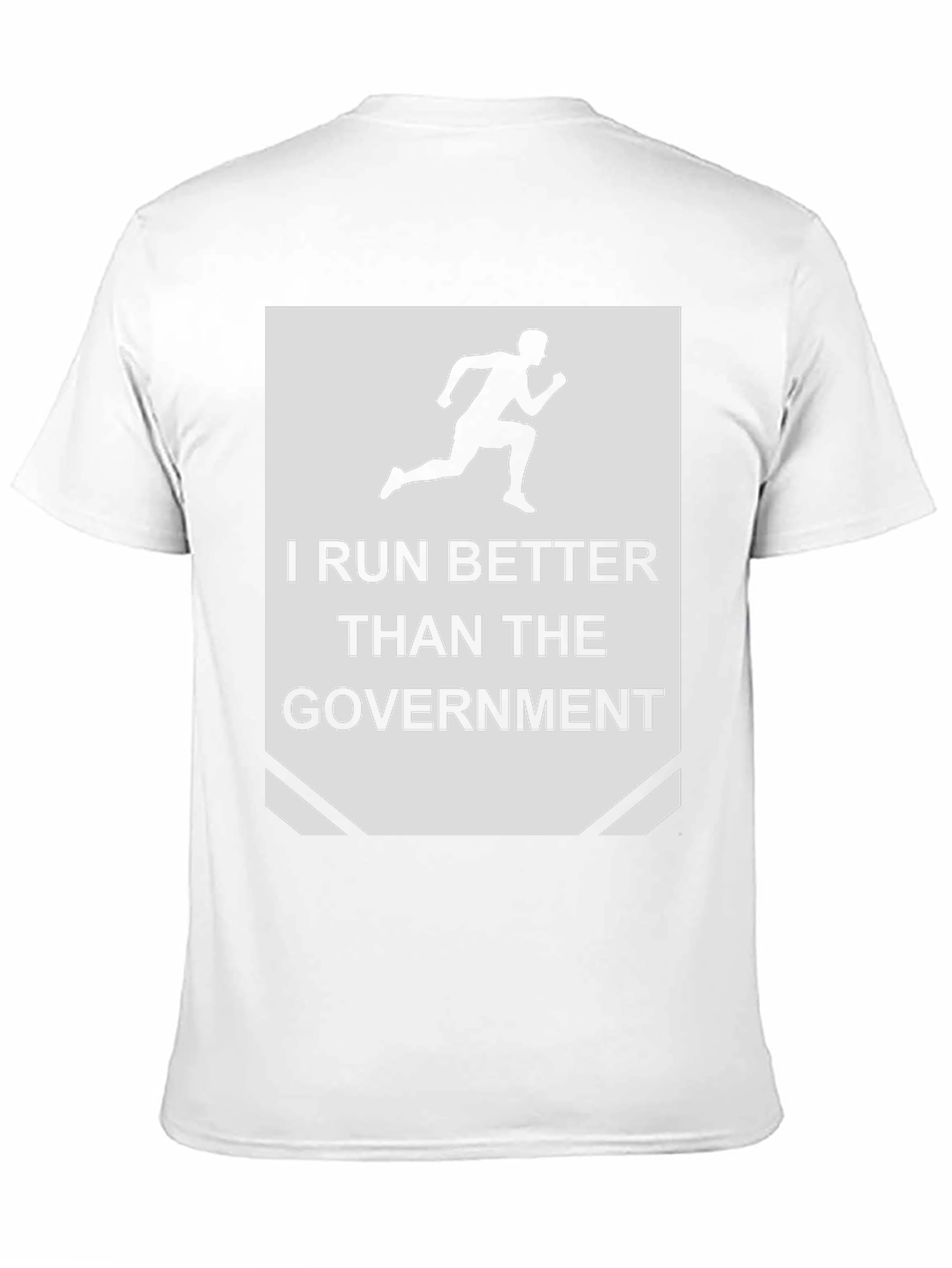 Black I Run Better Than the Government T-Shirt view 11