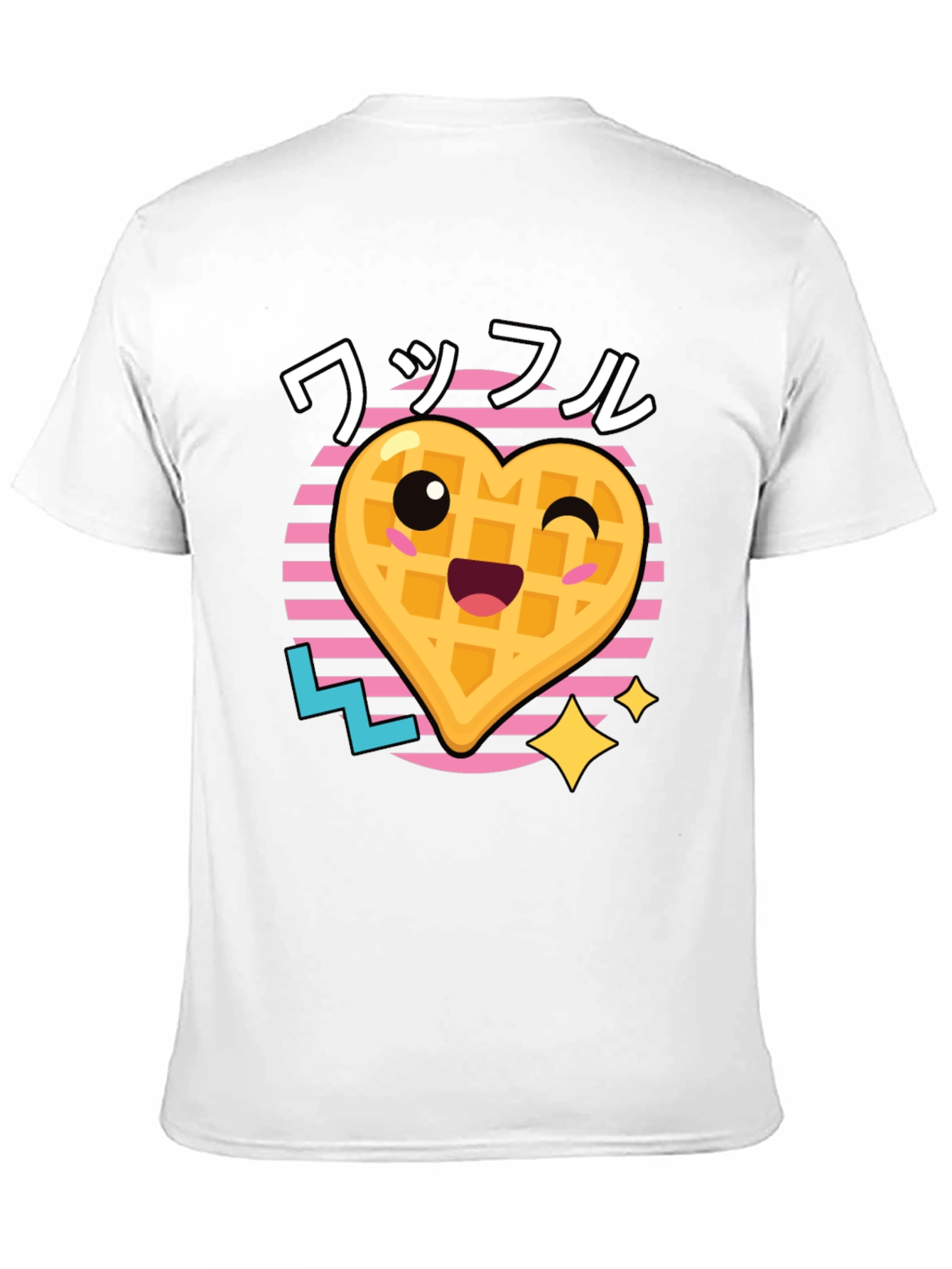 Black Kawaii Waffle T-Shirt - Trendy Graphic Tee view 11