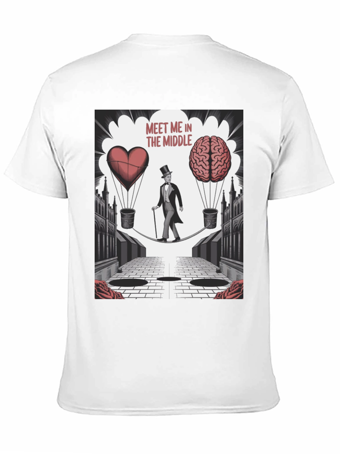 Black Meet Me in the Middle Graphic T-Shirt view 11