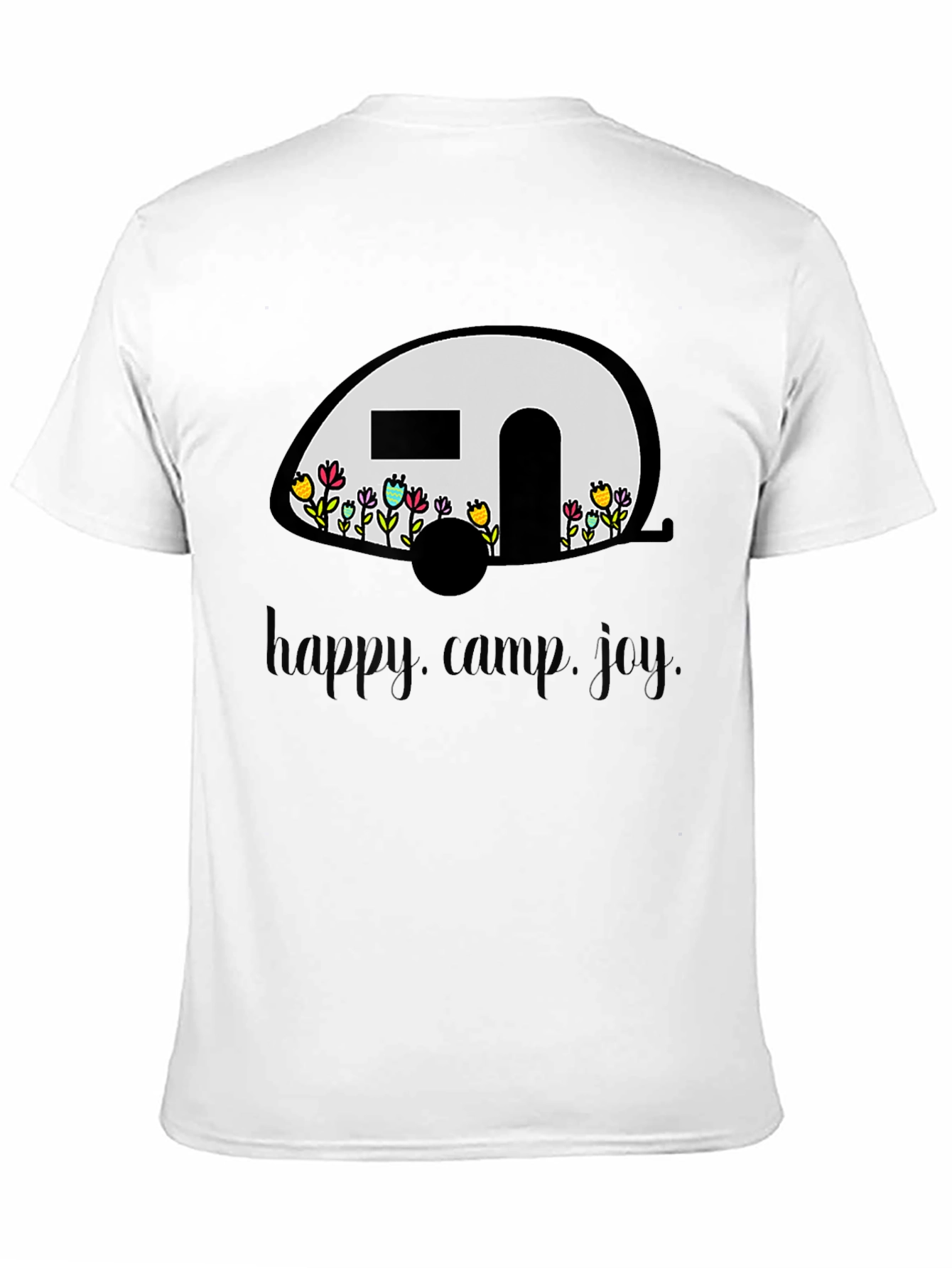 Black Happy Camper Graphic T-Shirt - Black view 11