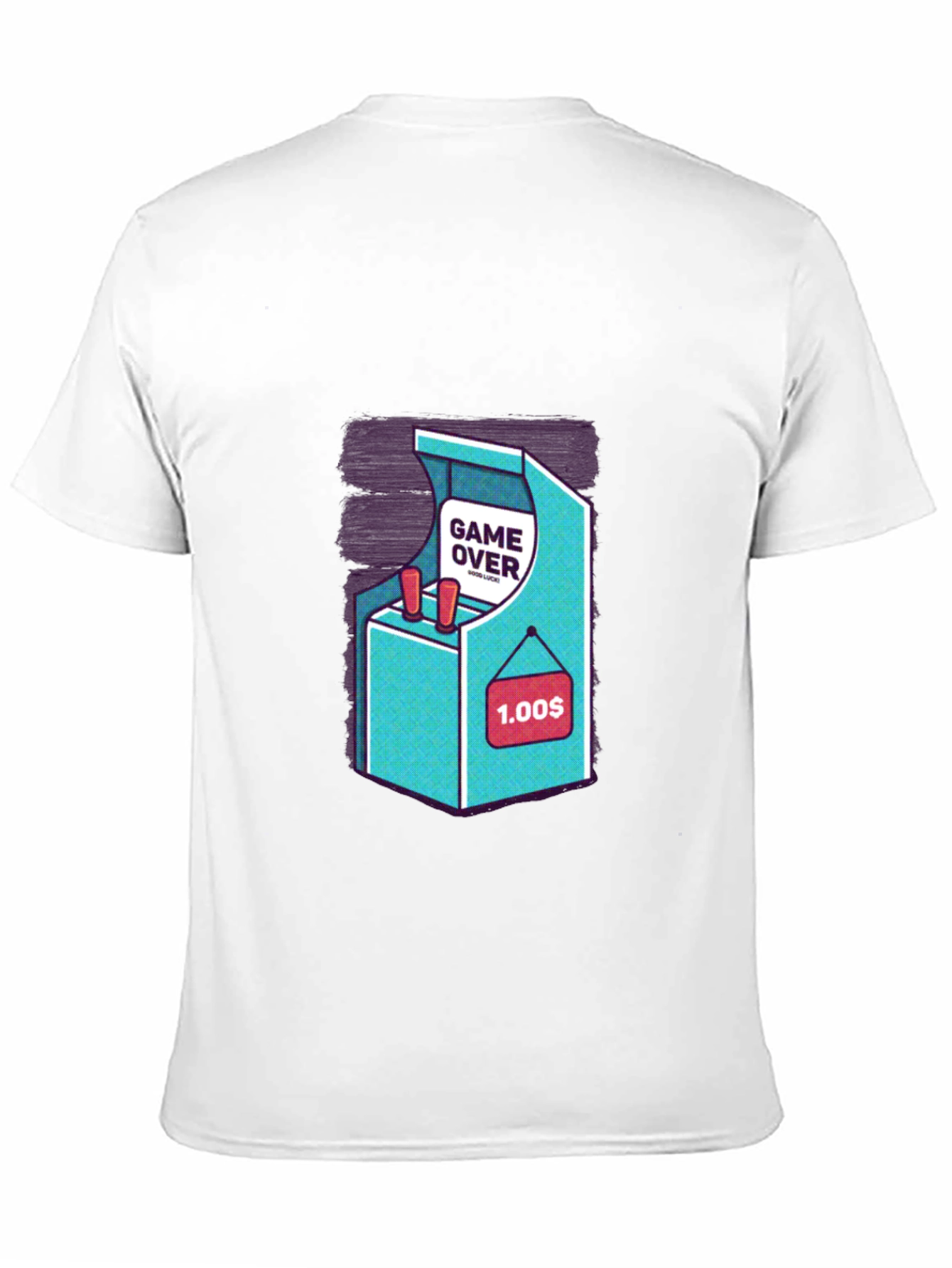 Black Retro Arcade Game Over T-Shirt view 11