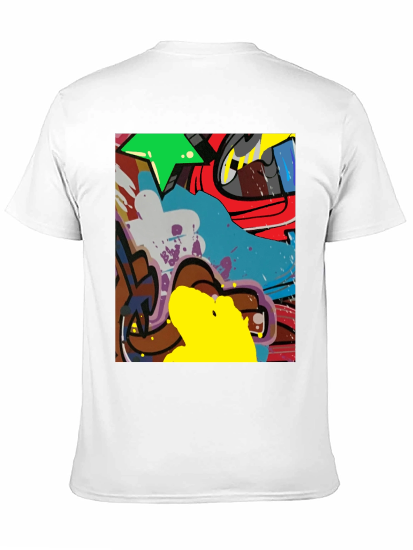 Black Abstract Graffiti Art Graphic Tee view 11
