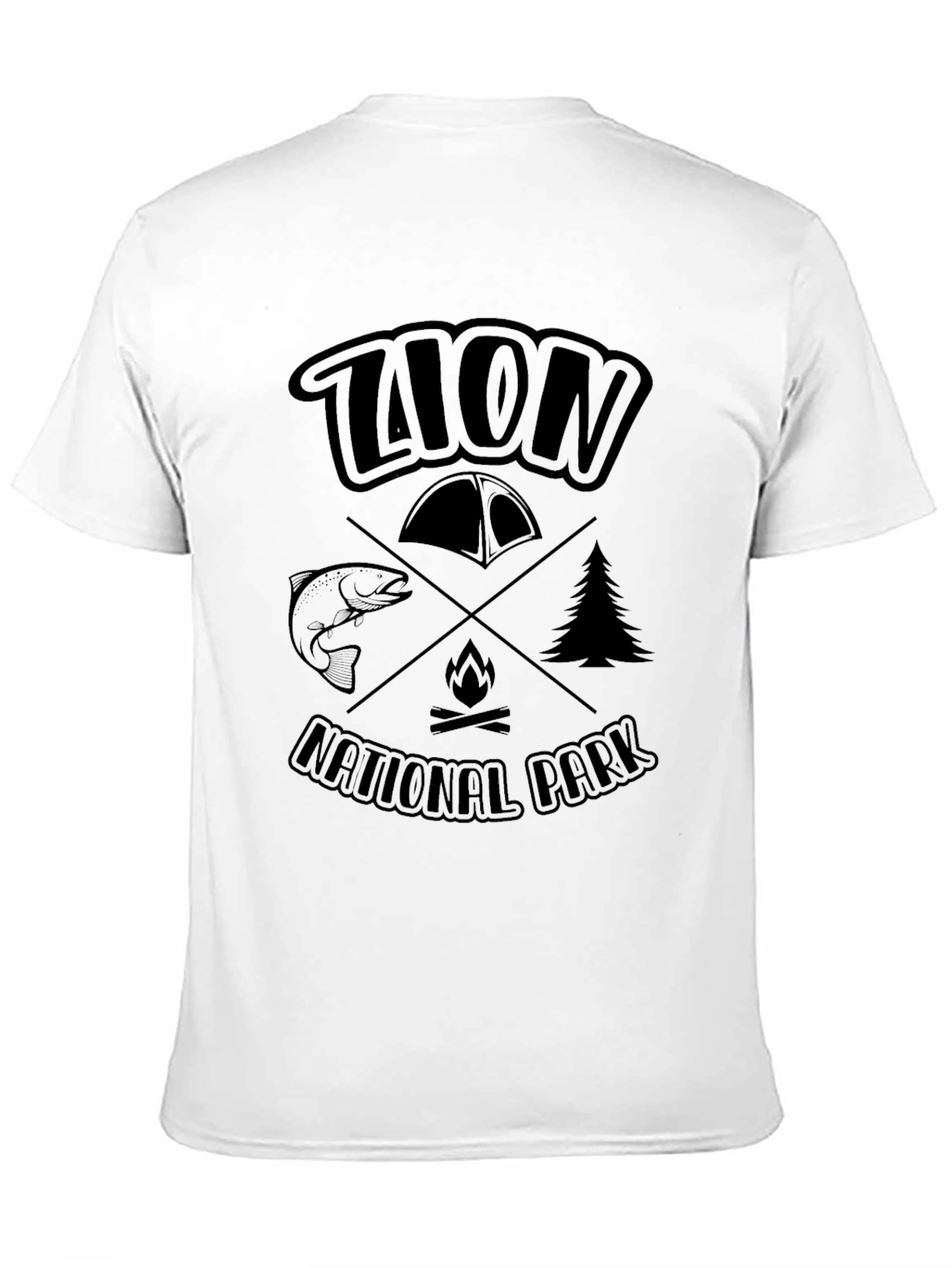 Black Zion National Park Graphic T-Shirt, Camping Tee view 11