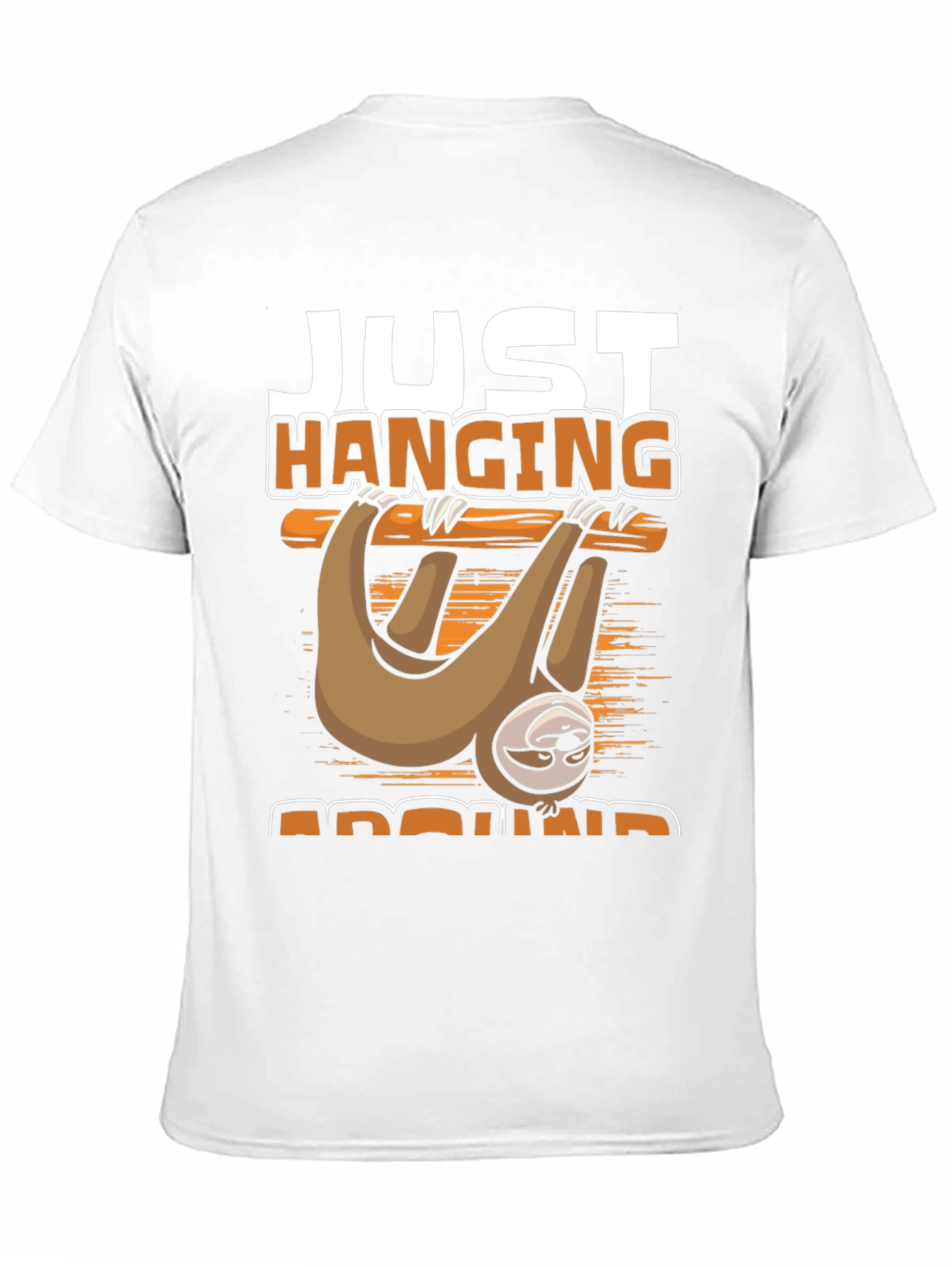 Black Just Hanging Around Sloth T-Shirt view 11