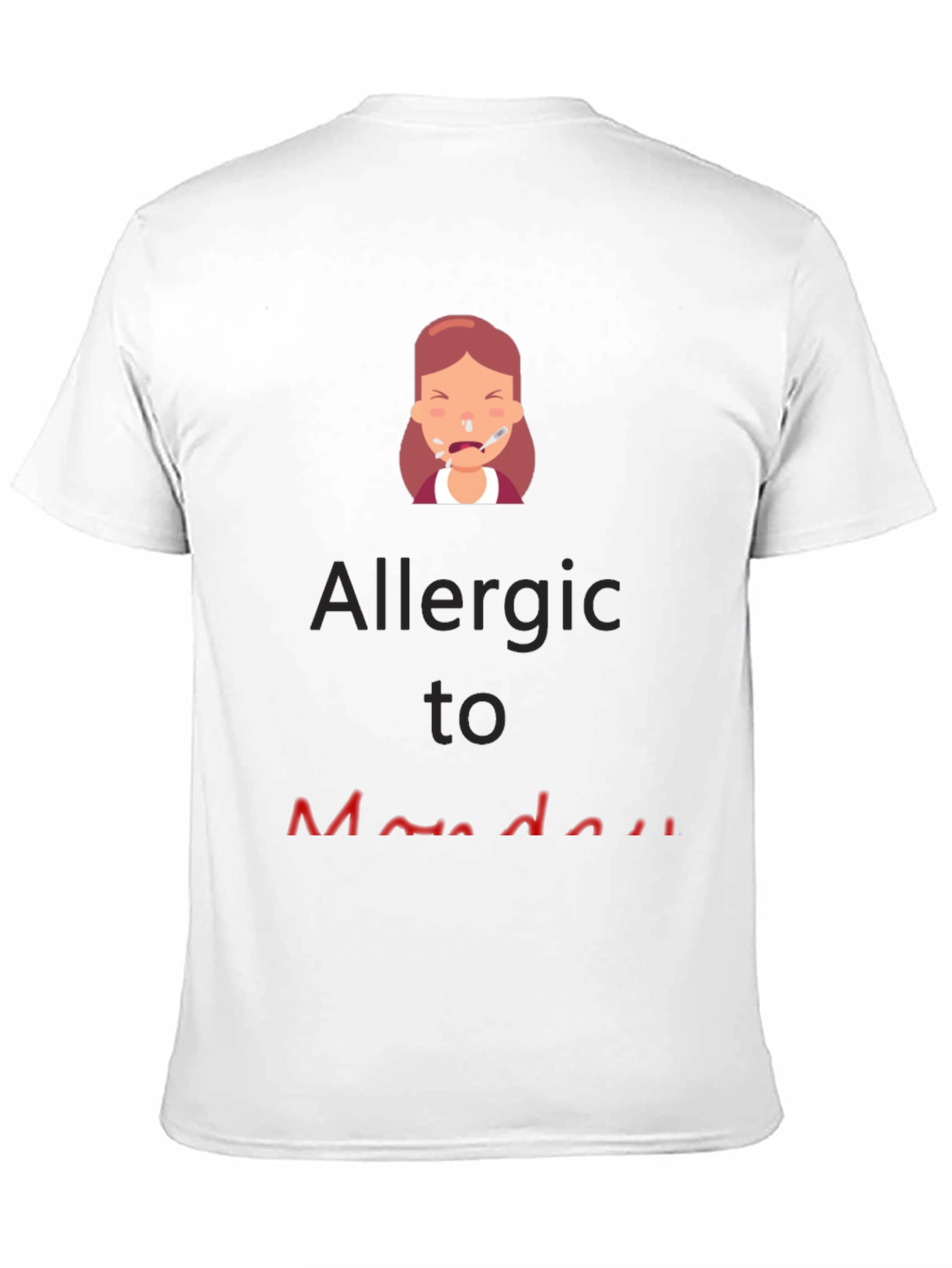 Black Allergic to Monday Black T-Shirt view 11
