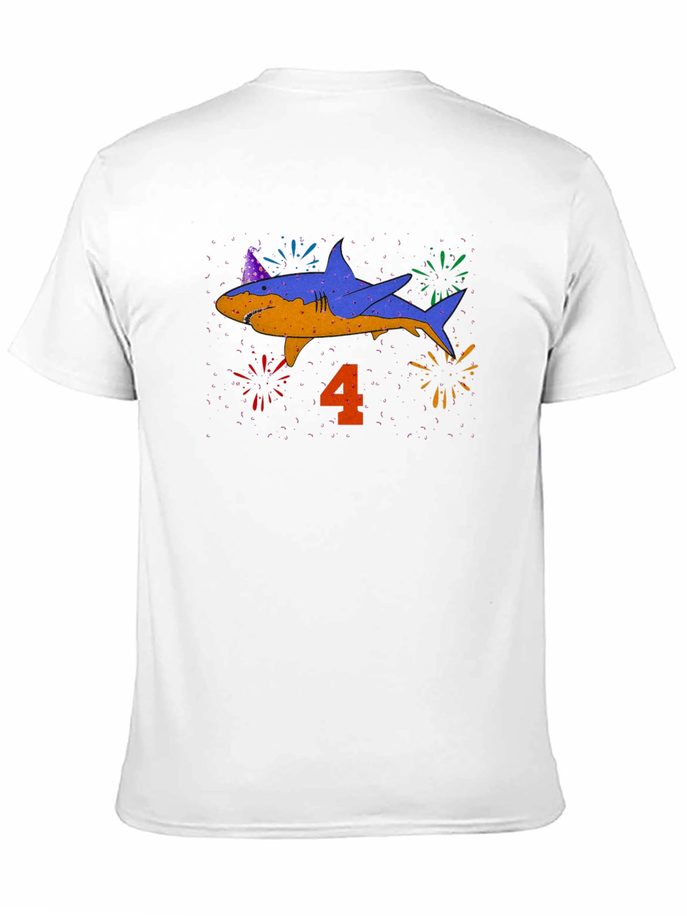 Black Shark Birthday 4th Party T-Shirt view 11