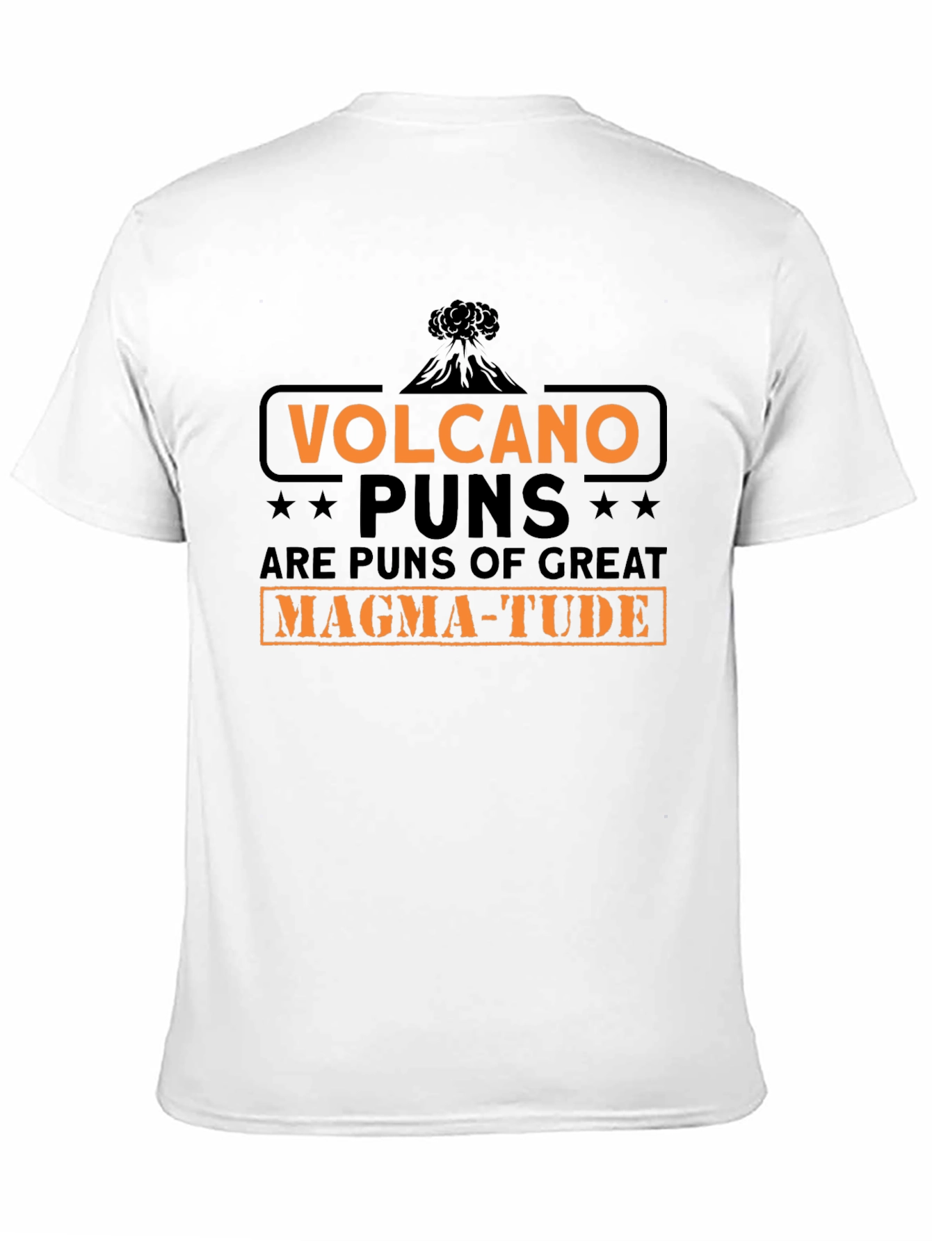 Black Volcano Puns Magma-tude Graphic T-Shirt view 11