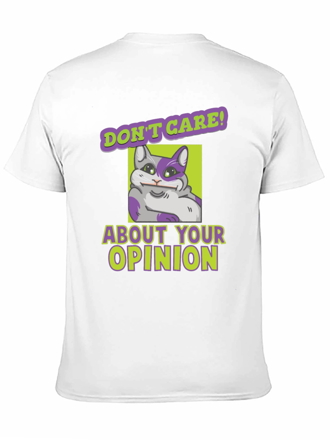 Black Don't Care Cat Graphic Tee view 11
