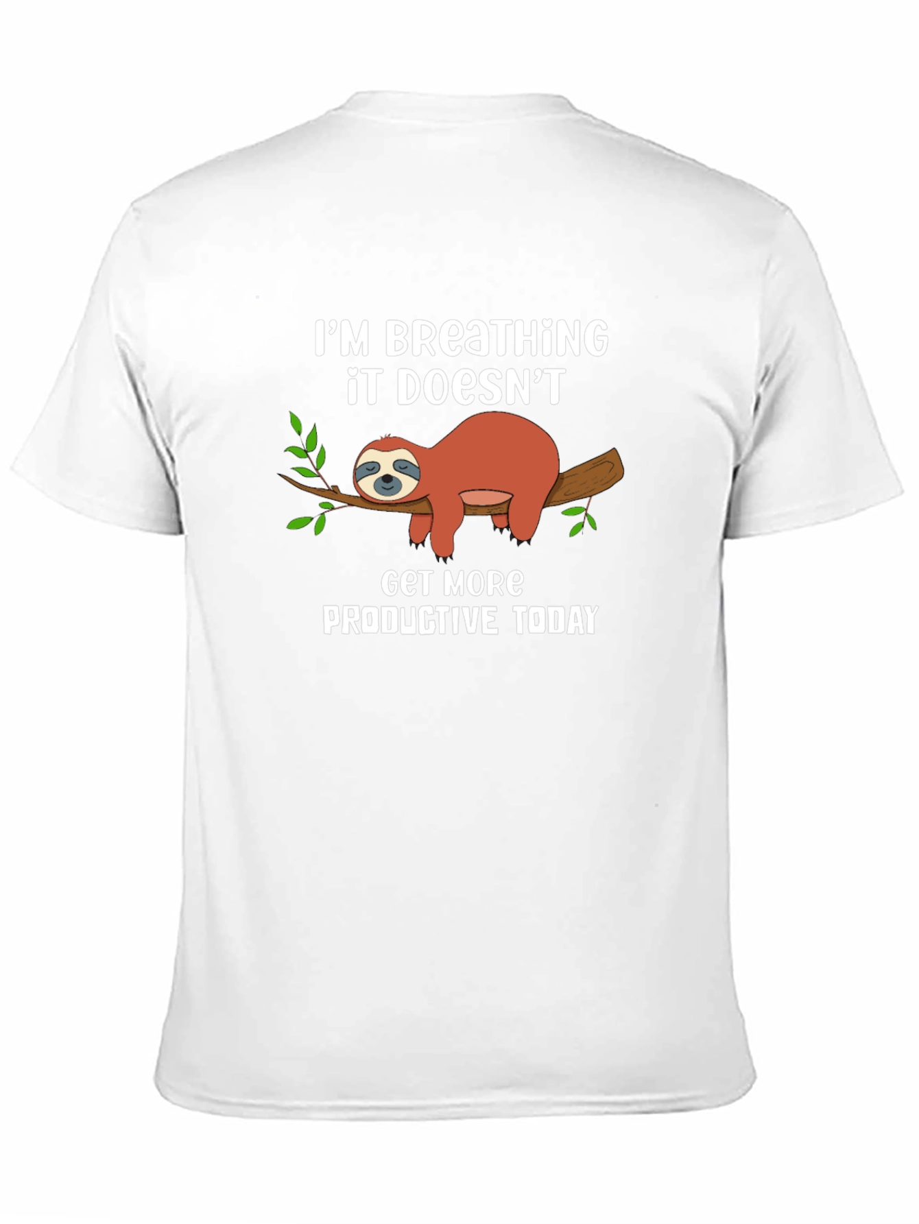 Black Sloth Breathing T-Shirt - Relaxed Lazy Day Tee view 11