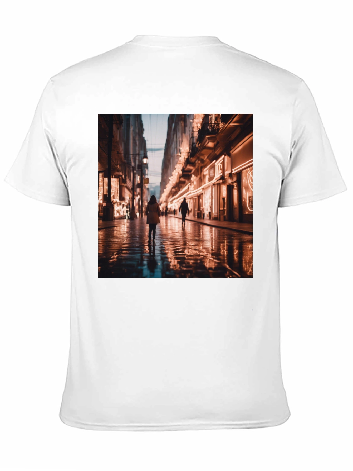 Black Cityscape Graphic Tee view 11