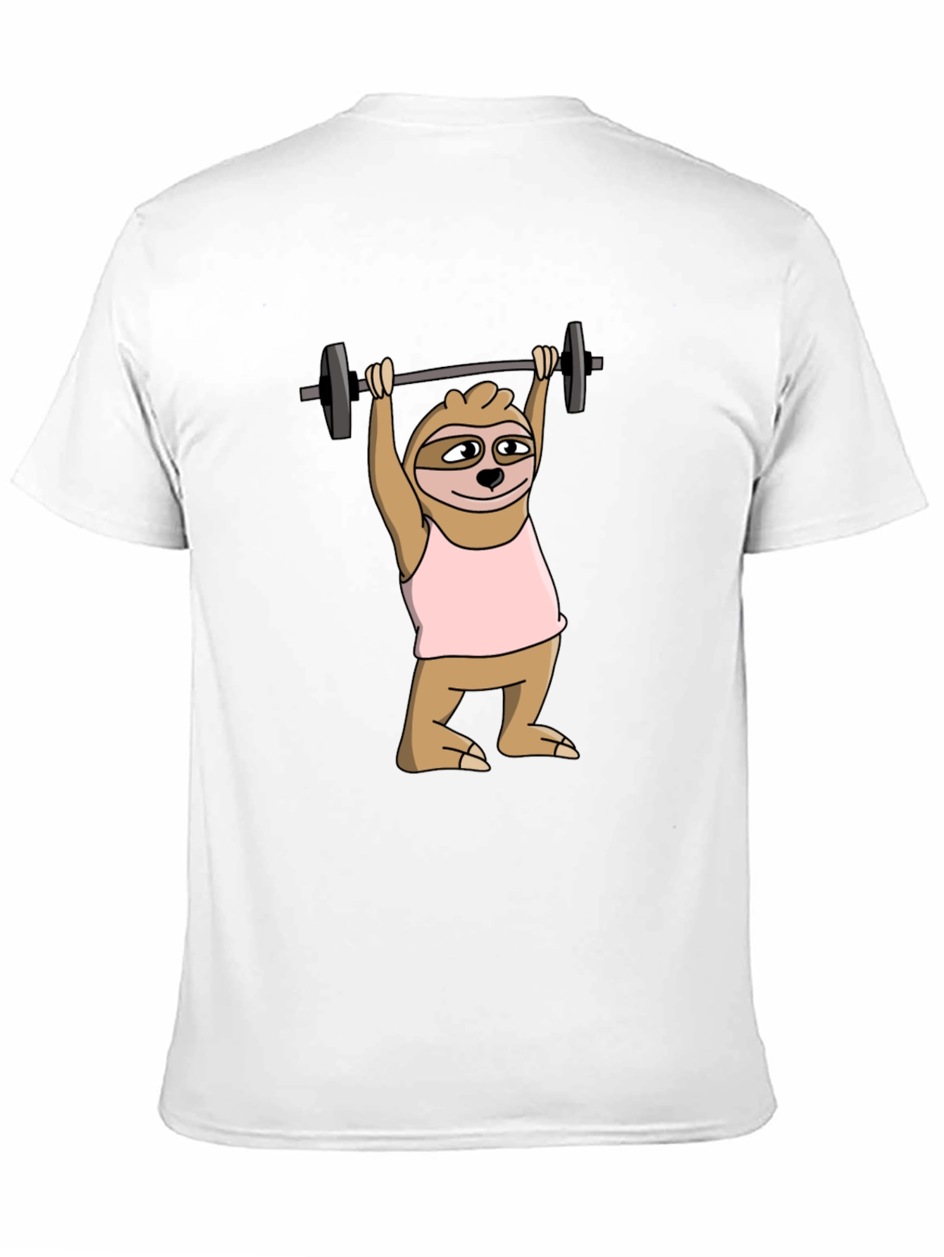 Black Sloth Lifting Weights Graphic Tee - Funny Workout Shirt view 11