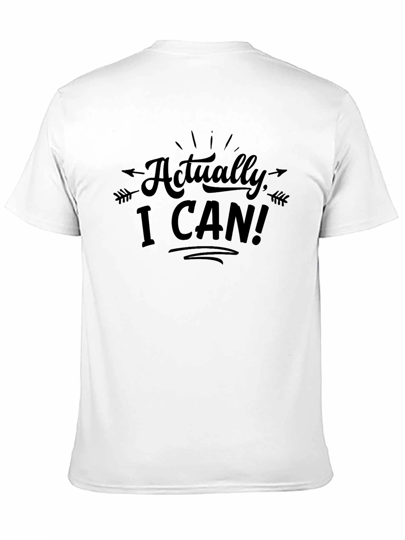 Black Actually I Can! Graphic T-Shirt - Black view 11