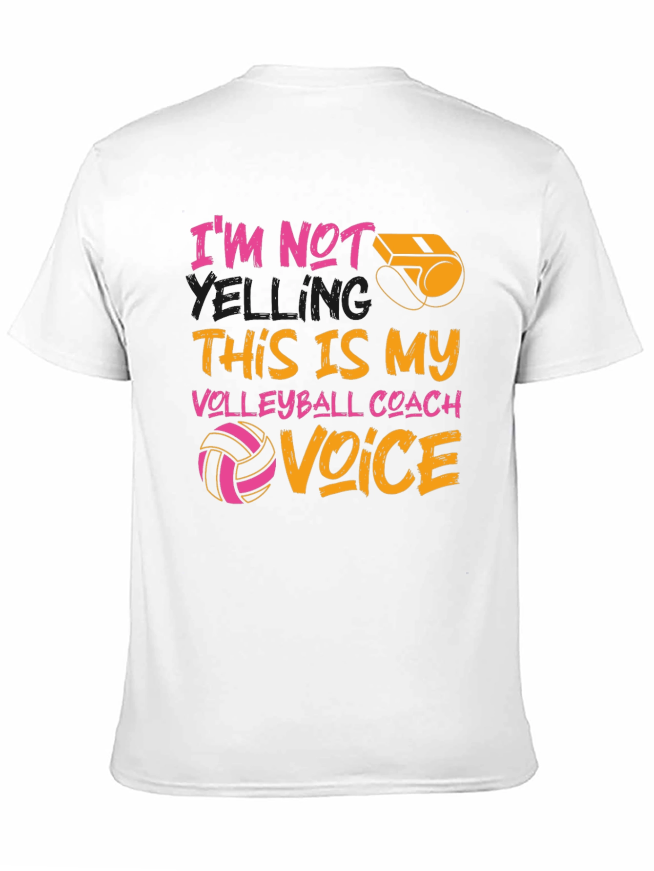 Black Volleyball Coach T-Shirt: I'm Not Yelling, This Is My Voice view 11
