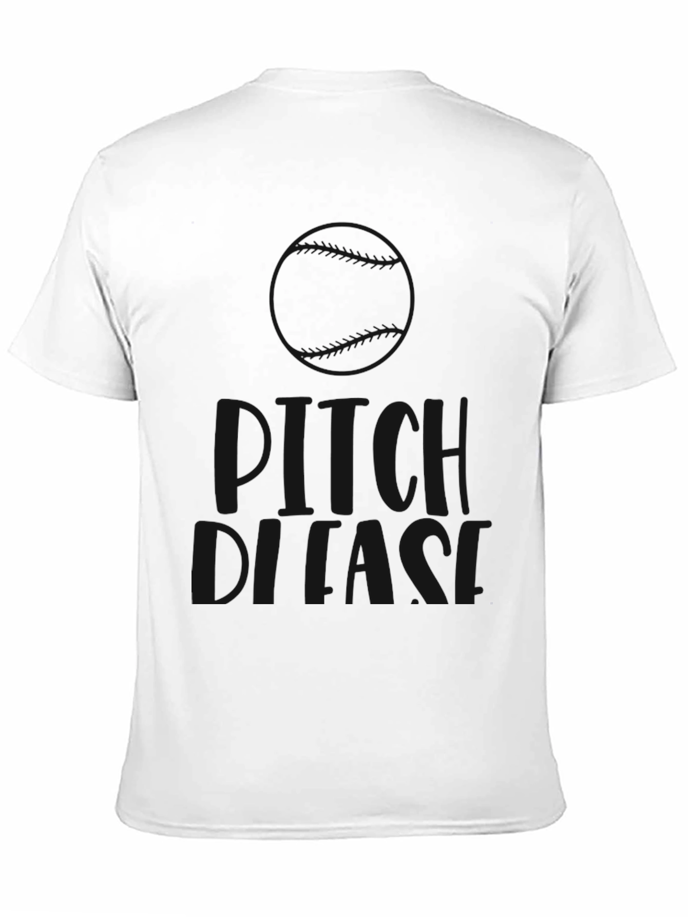 Black Pitch Please T-Shirt - Funny Baseball Tee view 11