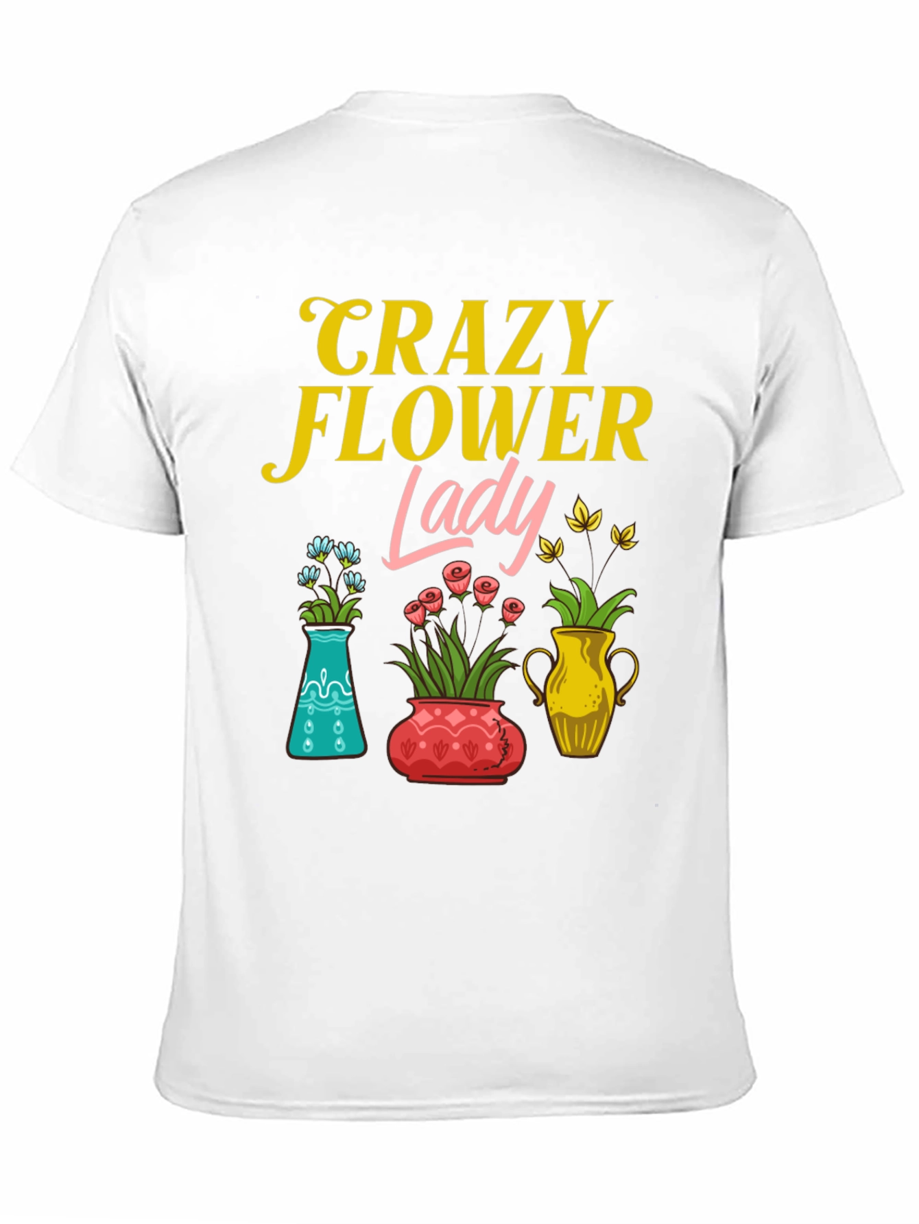 Black Crazy Flower Lady Graphic T-Shirt view 11