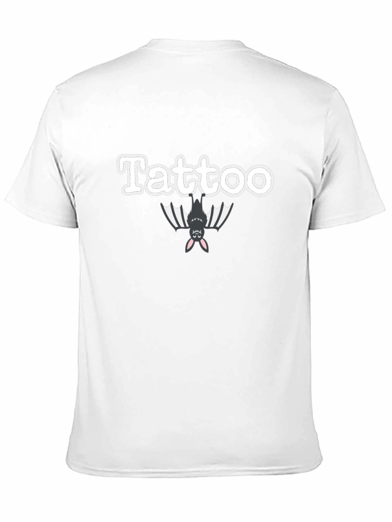 Black Tattoo Bat Graphic T-Shirt | Trendy Crew Neck Tee view 11