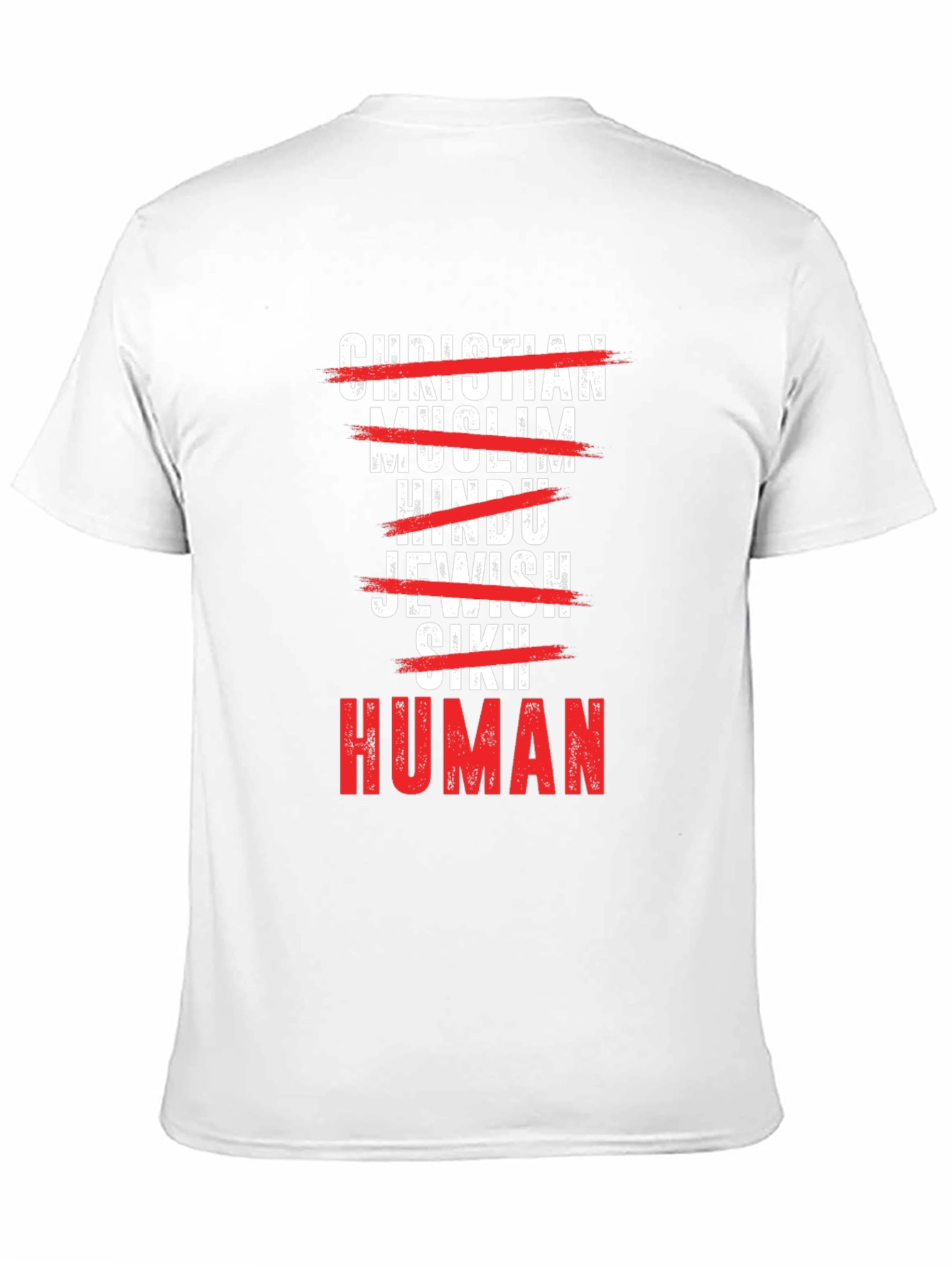 Black Human T-Shirt: Religious Equality, Soft Cotton Blend view 11