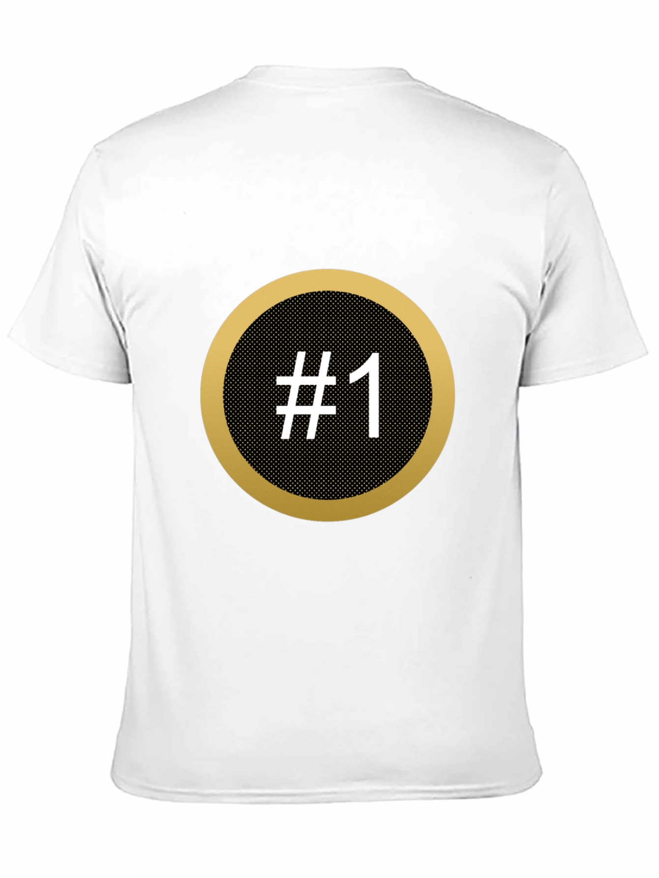 Black #1 Graphic Tee - Black Cotton Crew Neck T-Shirt view 11