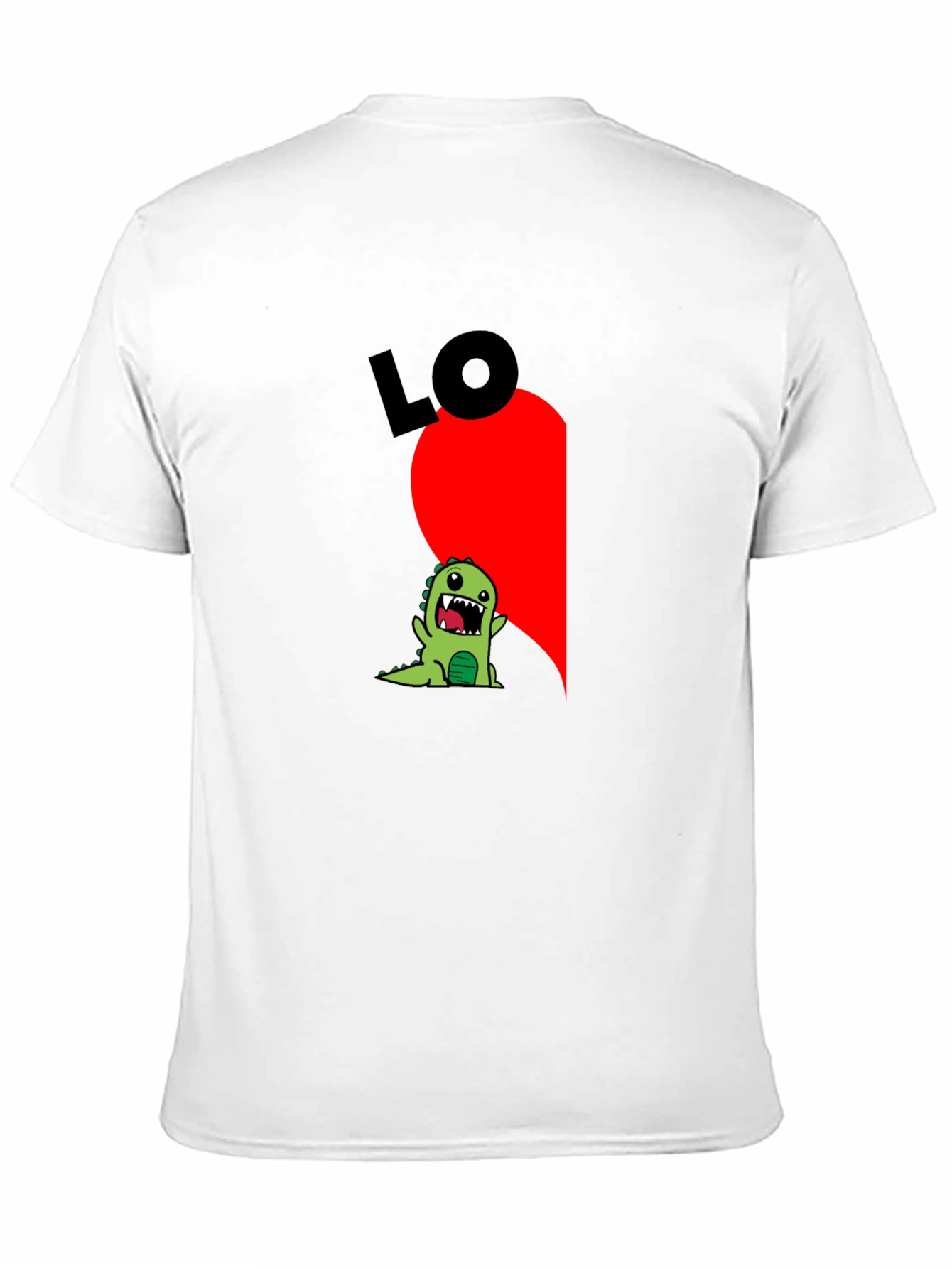 Black Black T-Shirt with Dinosaur "LO" Graphic view 11
