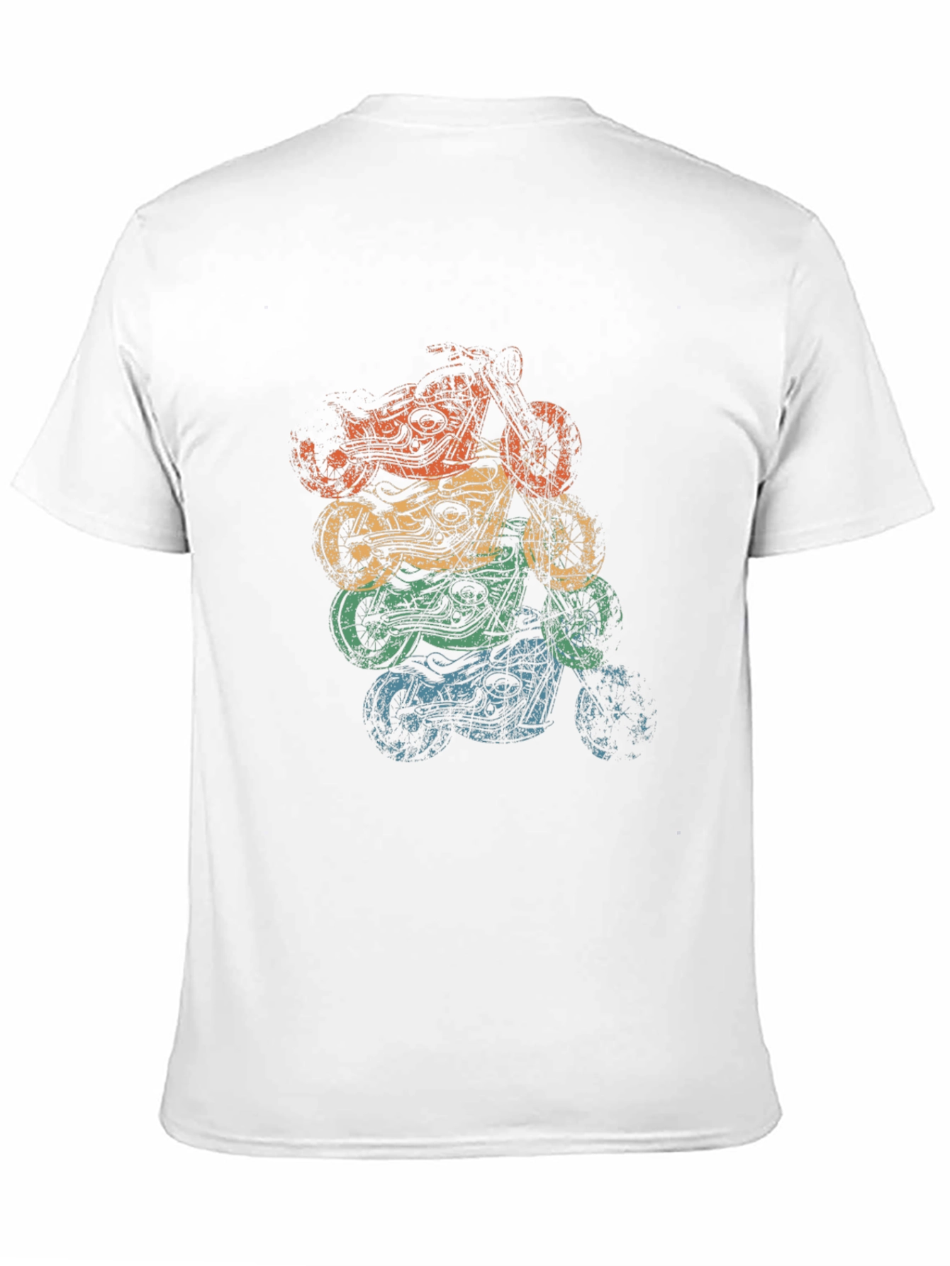 Black Vintage Motorcycle Stack Graphic Tee - Retro Style view 11