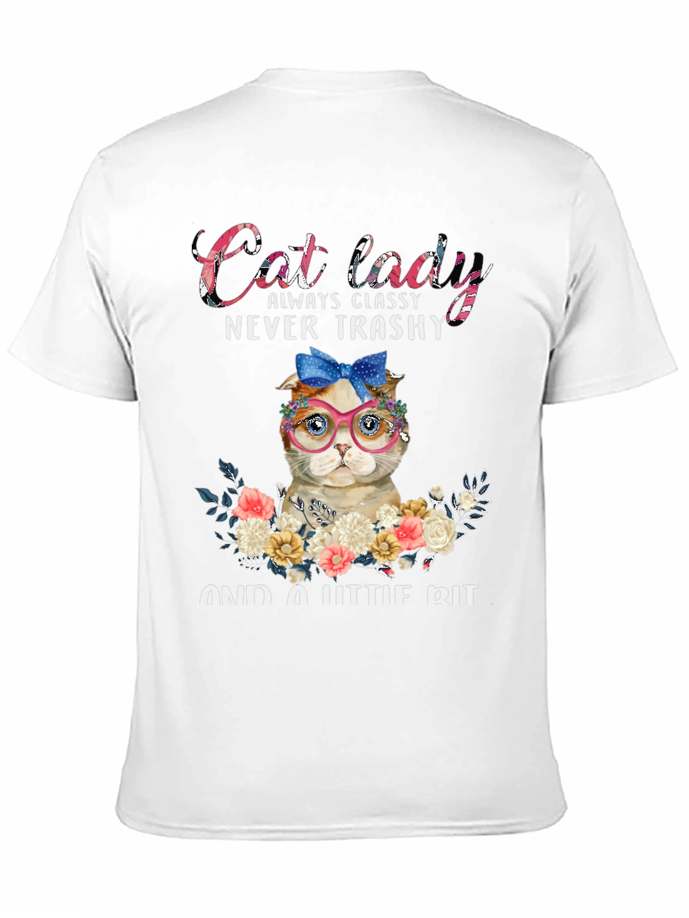 Black Cat Lady Classy Graphic T-Shirt view 11