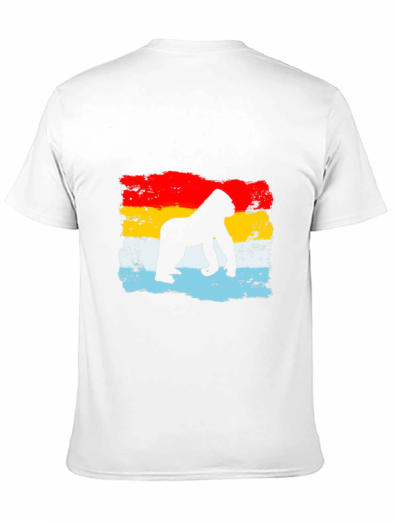 Black Gorilla Silhouette Retro T-Shirt view 11