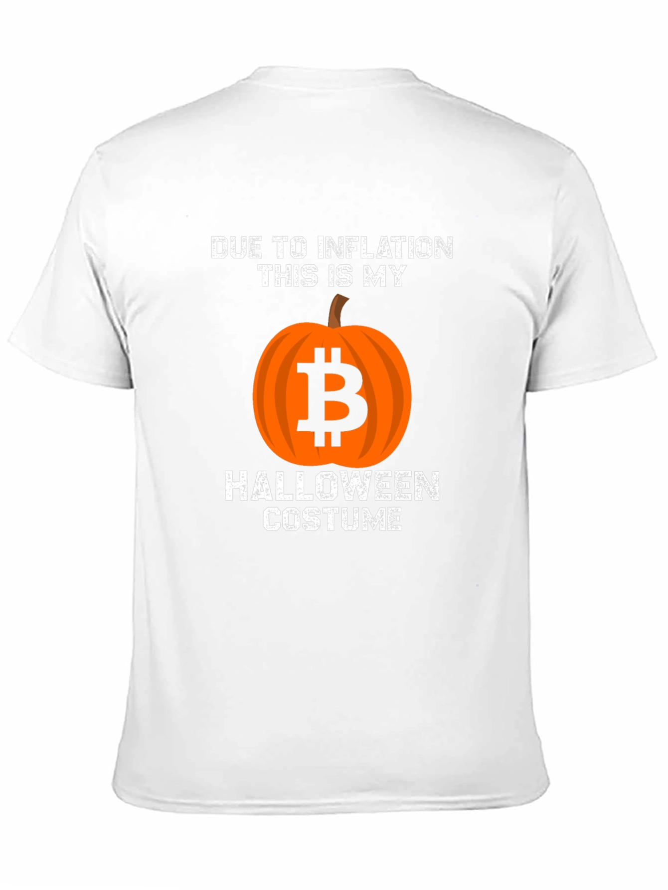 Black Bitcoin Halloween Inflation Costume T-Shirt view 11