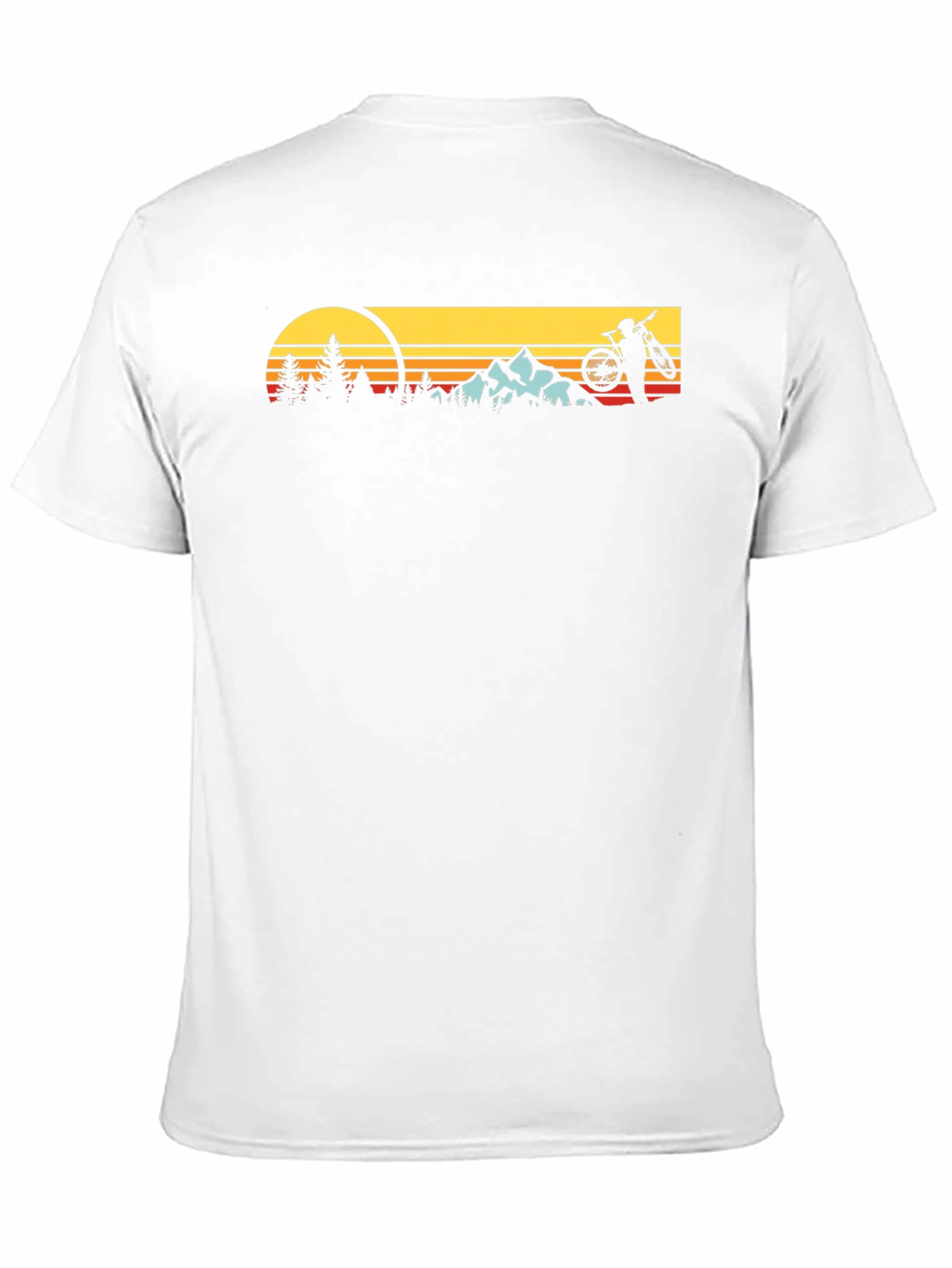 Black Sunset Mountain Biker Graphic Tee view 11
