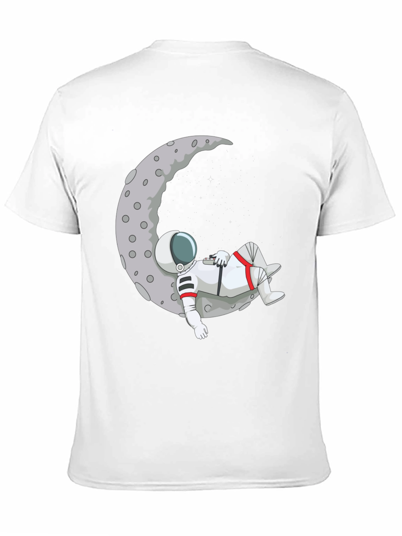 Black Astronaut Moon T-Shirt - Relaxed Space Style view 11