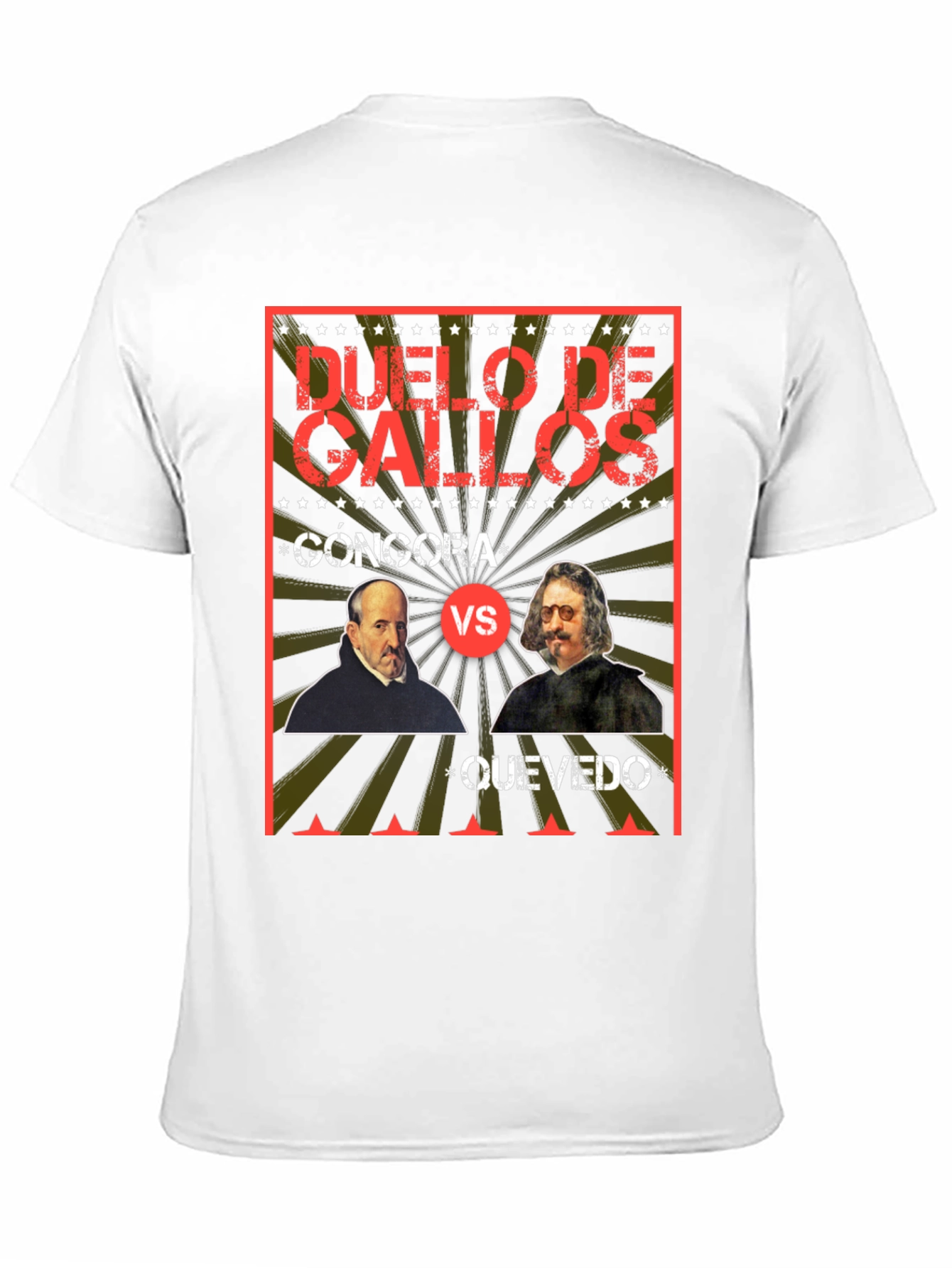 Black Duel de Gallos Gongora vs Quevedo Black T-Shirt view 11