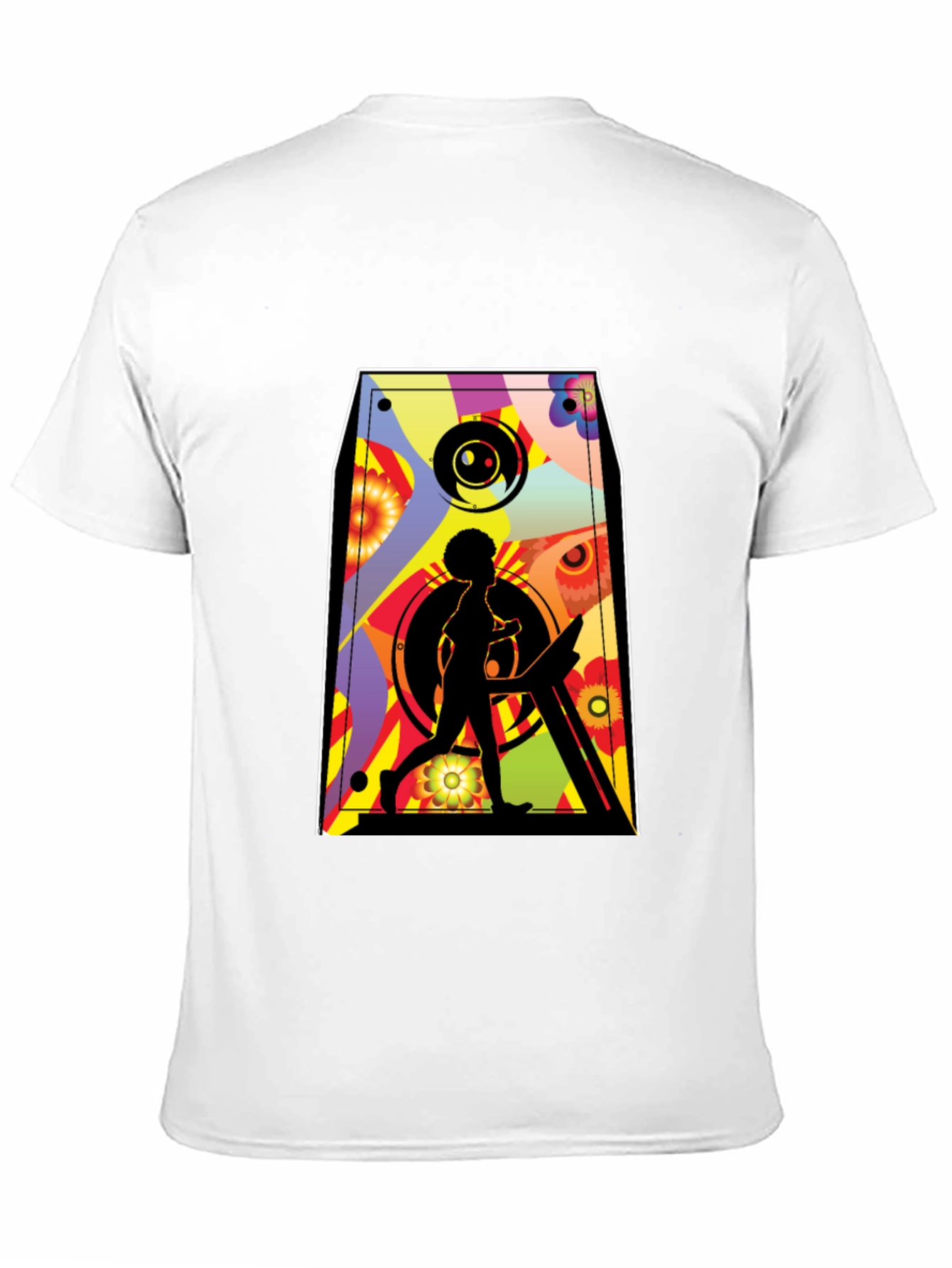 Black Retro Speaker Graphic Tee - Black Cotton Blend view 11