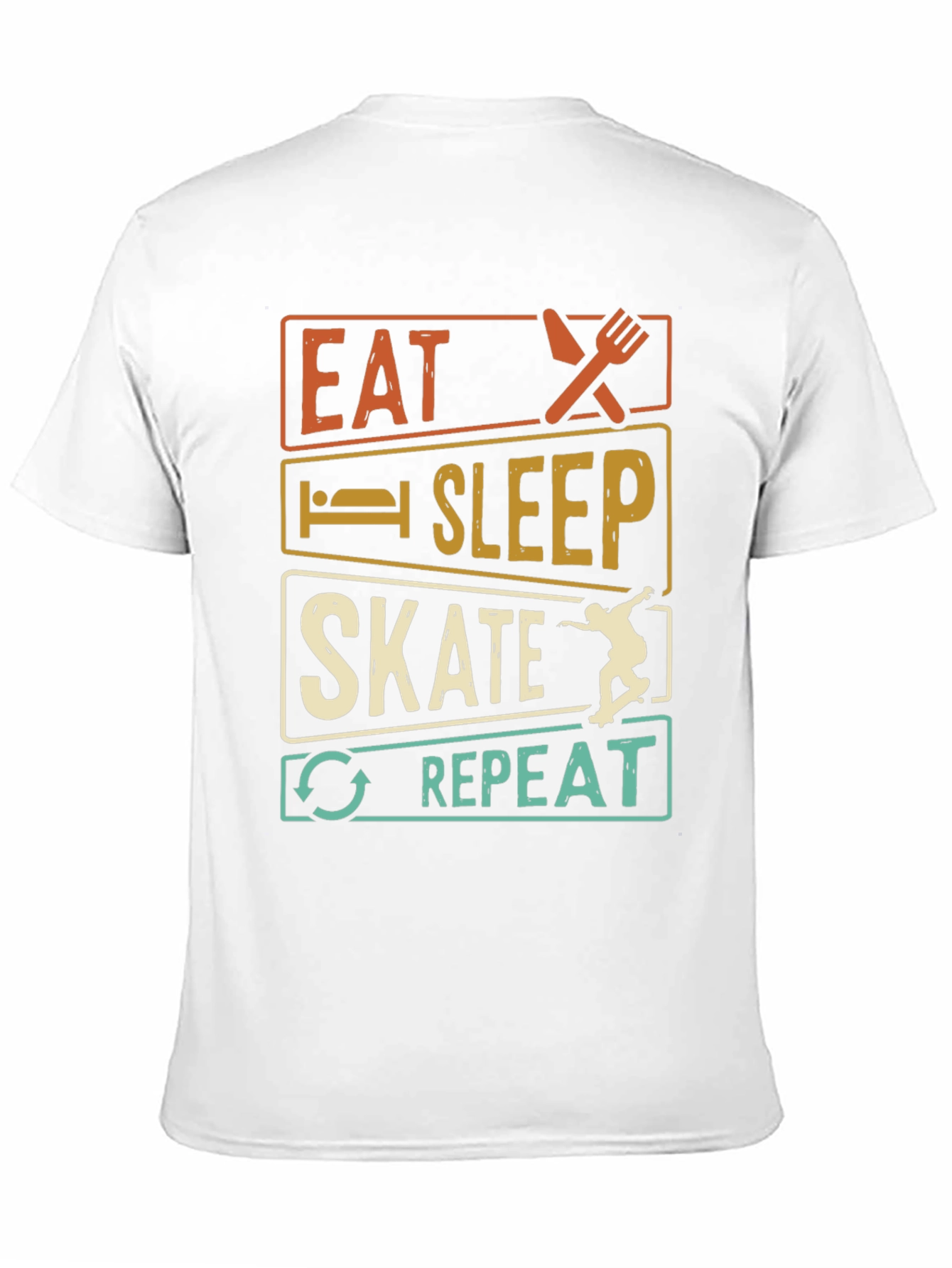 Black Eat Sleep Skate Repeat T-Shirt view 11